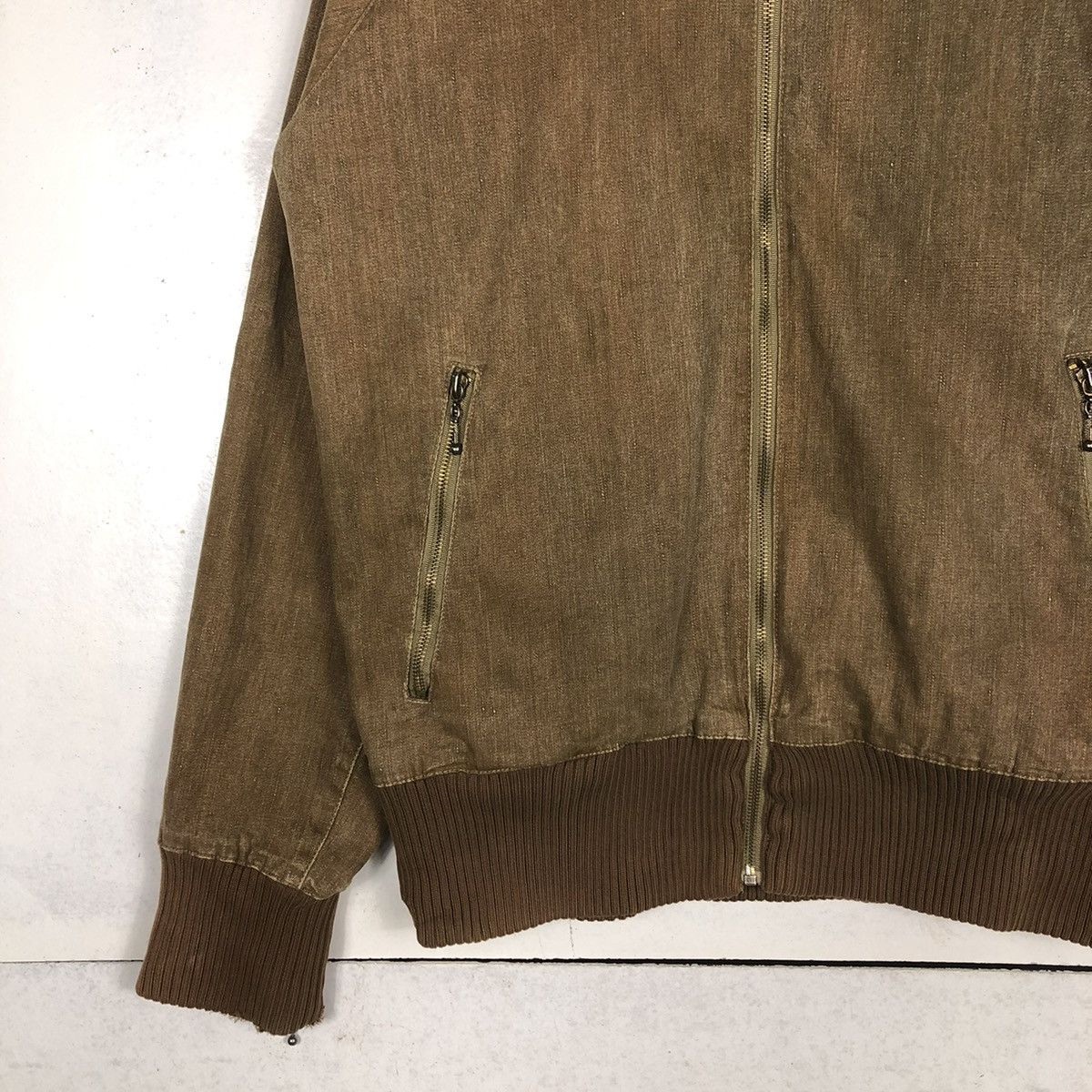 Japanese Brand 📌VINTAGE BOMBER JACKET BIKER HIGH COLLAR LENS CONCAVE Size US M / EU 48-50 / 2 - 6 Thumbnail