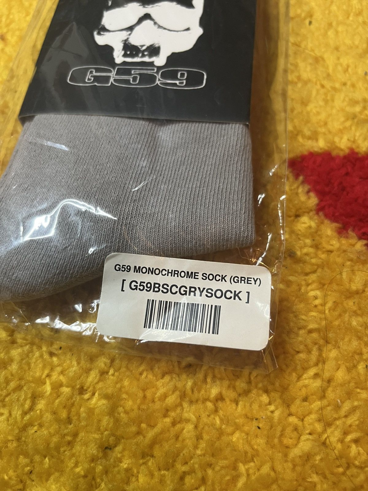G59 Records G59 “MONOCHROME SOCKS (GREY)” Size ONE SIZE - 3 Thumbnail