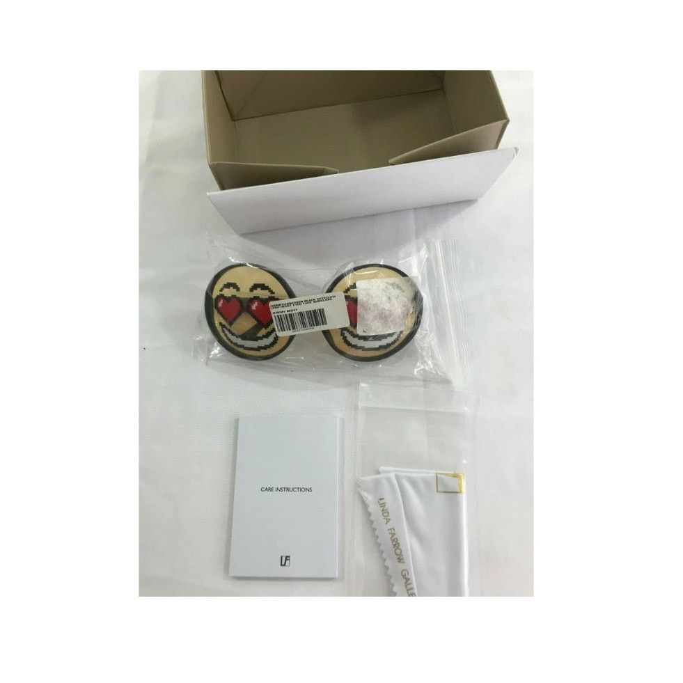 Linda Farrow LINDA FARROW JEREMY SCOTT Red Smiley Emoticon Sunglasses Size ONE SIZE - 8 Thumbnail