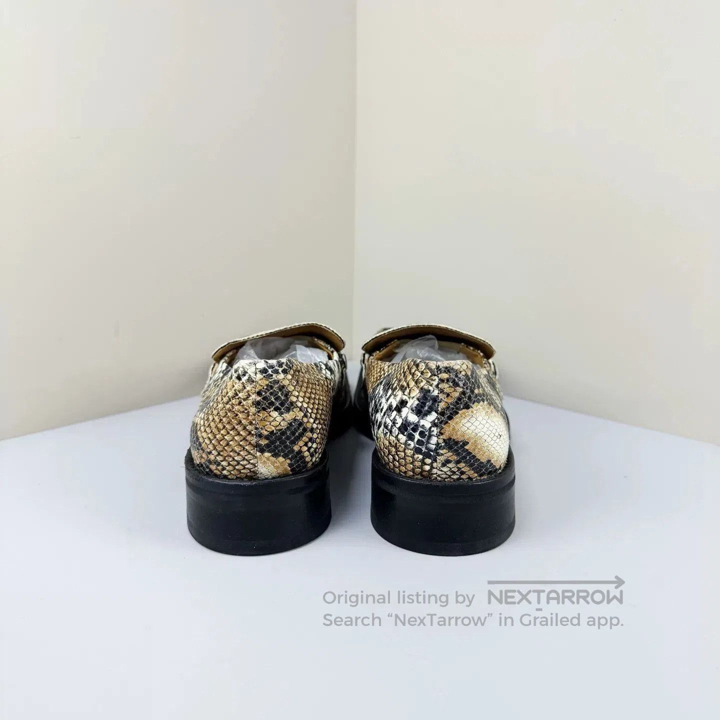 Martine Rose Martine Rose Snake Print Chain Square Toe Loafers. Size US 6 / IT 36 - 3 Thumbnail