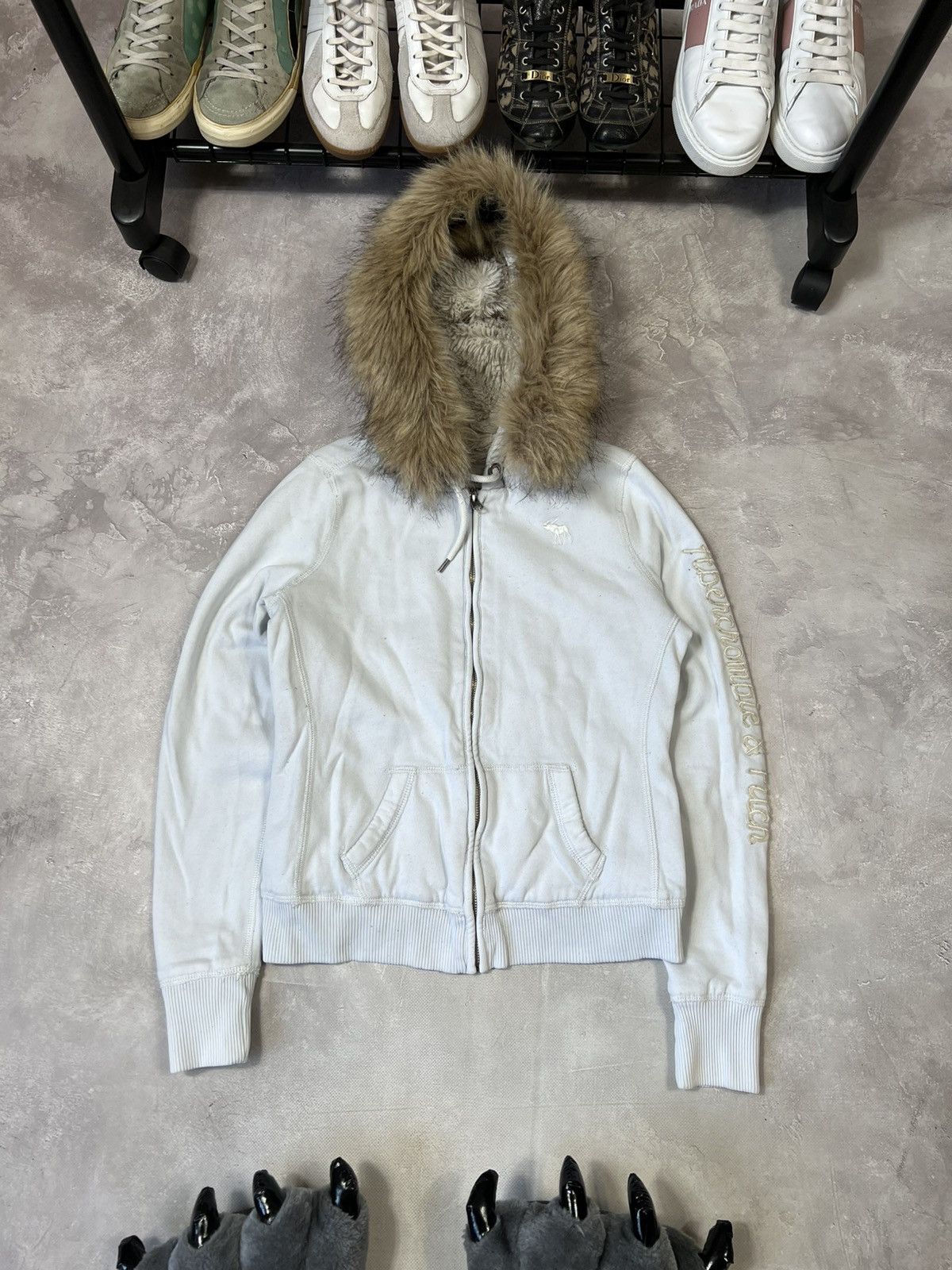 Vintage IfSixWasNine Style Abercrombie Fitch Fur Hoodie