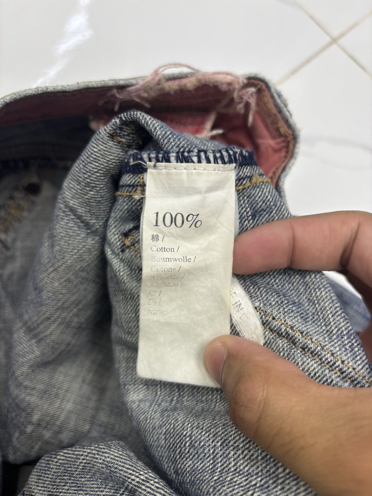 If Six Was Nine 🔥RARE TOUGH JEANS SMITH BAGGY JEANS DISTRESSED DENIM Size US 36 / EU 52 - 14 Thumbnail
