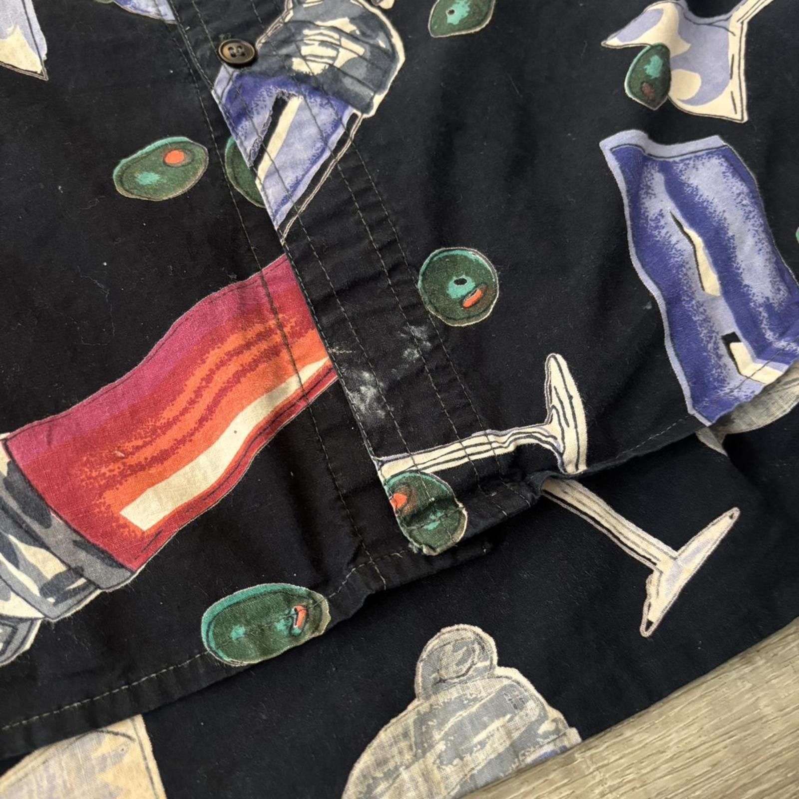 Other Vintage all over print martini bartender button up shirt M/L Size US M / EU 48-50 / 2 - 6 Thumbnail