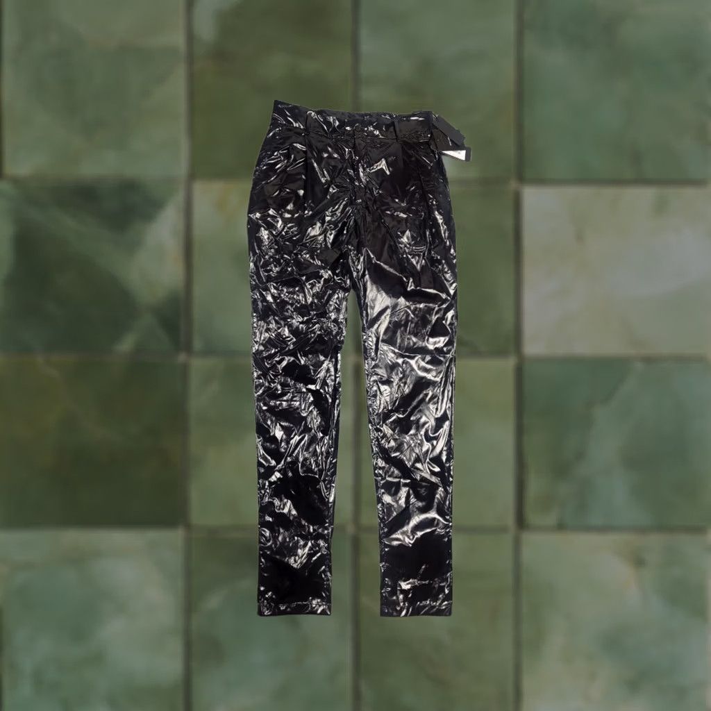 Dolce & Gabbana Dolce&Gabbana New Pants Black Shining lacquer Nylon Skinny Men Trouser Shirt Size US 32 / EU 48 - 1 Thumbnail
