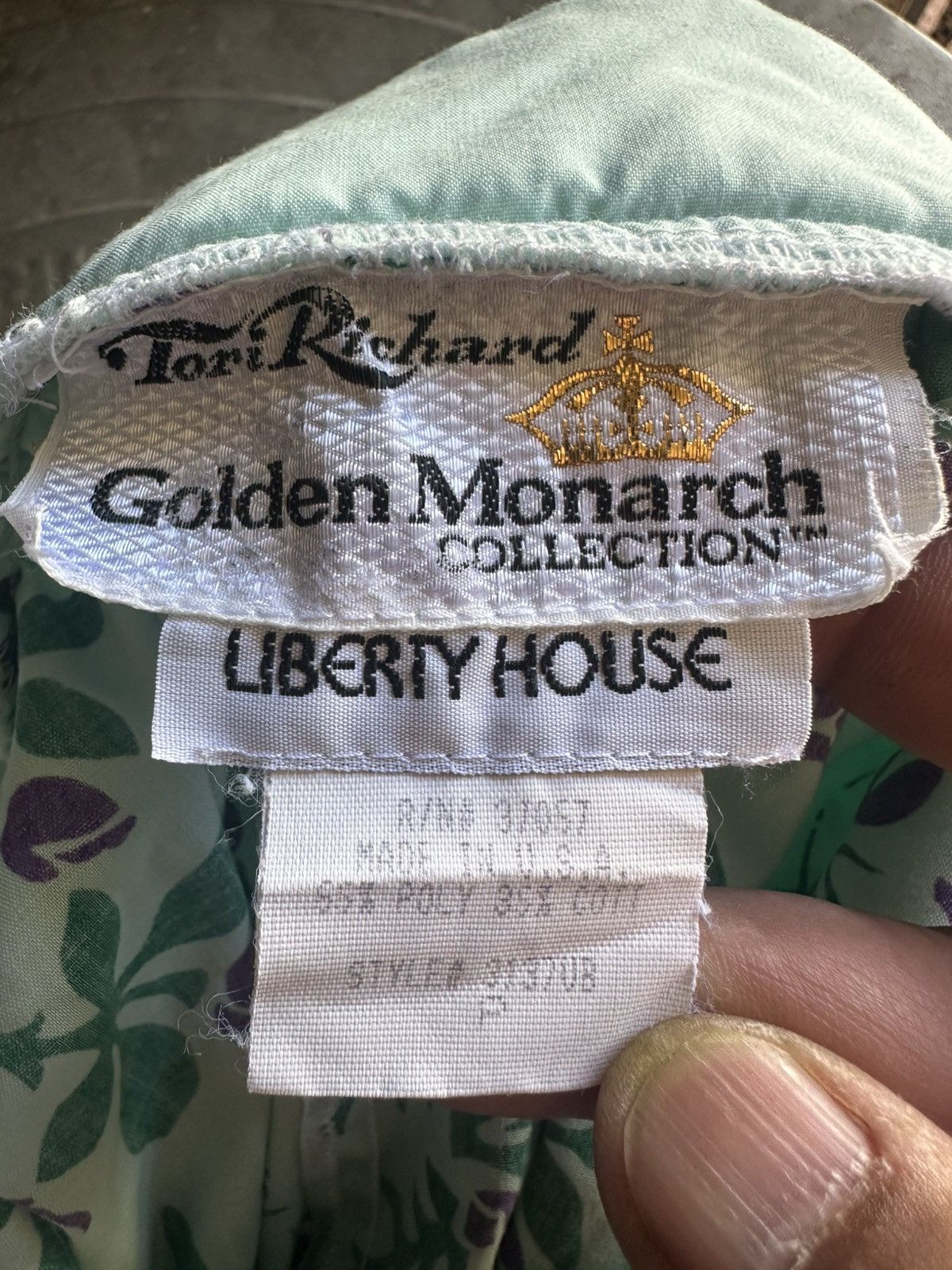 Tori Richard Vintage Tori Richard Golden Monarch Collection Green Women S Size S / US 4 / IT 40 - 5 Thumbnail