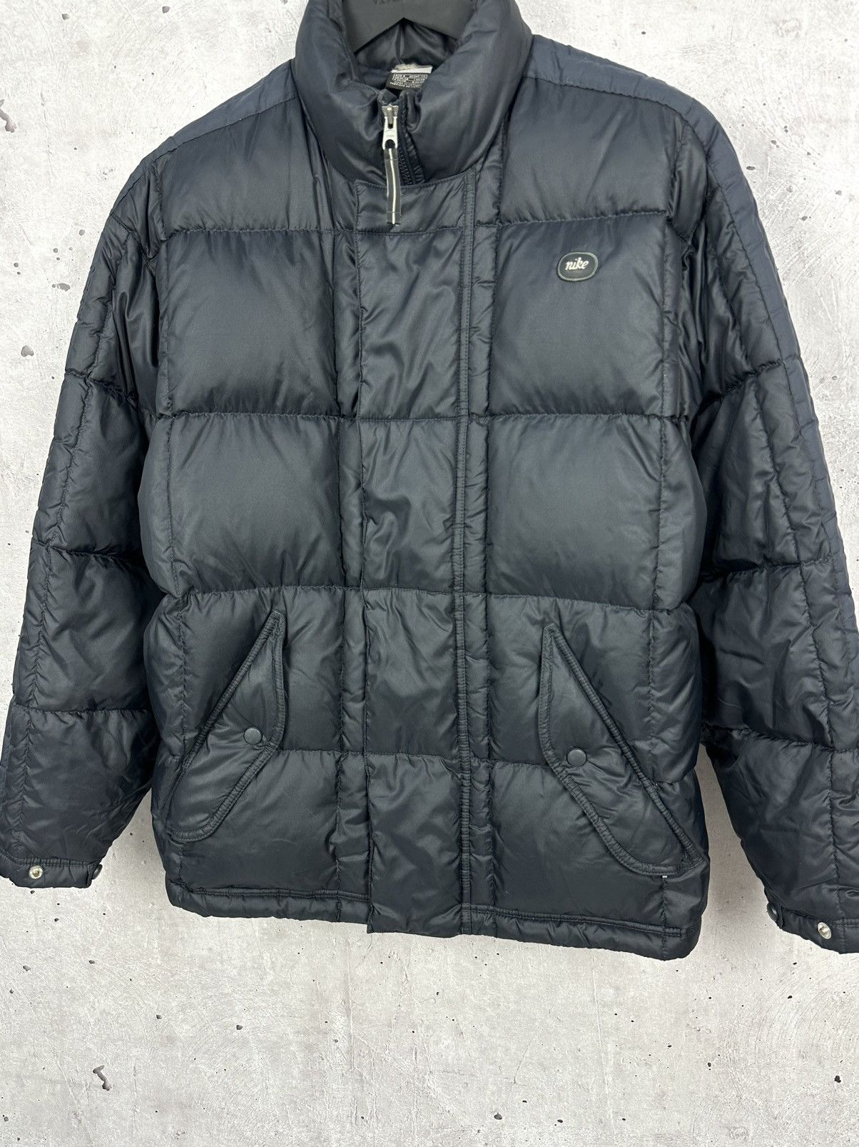 Nike × Vintage Vintage Nike Puffer Quilted Black Down Jacket Size US XL / EU 56 / 4 - 3 Thumbnail