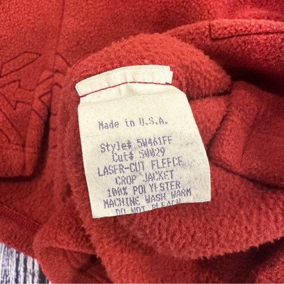 True Grit Vintage True Grit Bear Embroidered Red Fleece Jacket Size L / US 10 / IT 46 - 5 Thumbnail