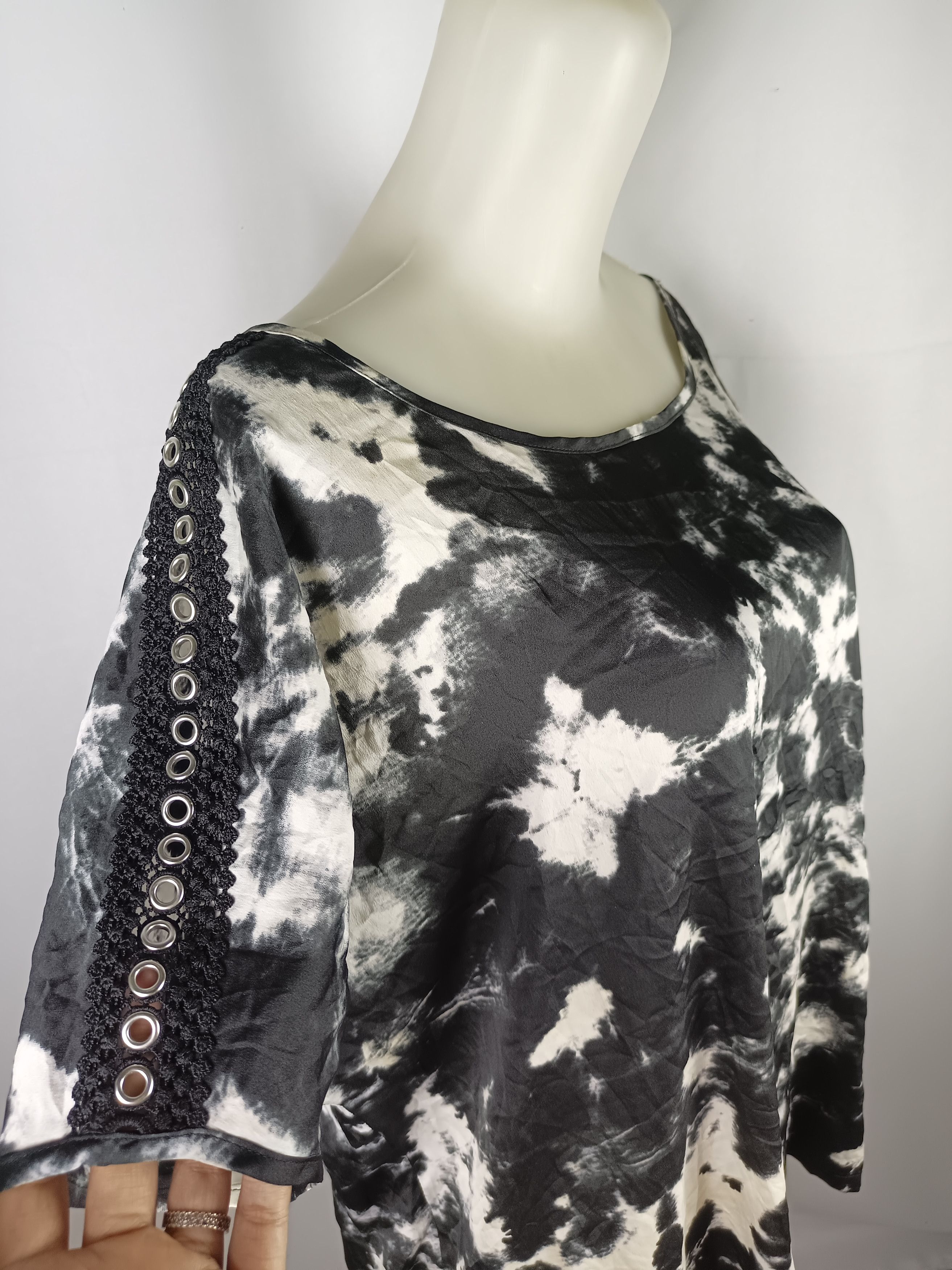 If Six Was Nine × Japanese Brand Karl Lagerfeld Women's Blouses vintage studed Tie Dye Size XL / US 12-14 / IT 48-50 - 6 Thumbnail
