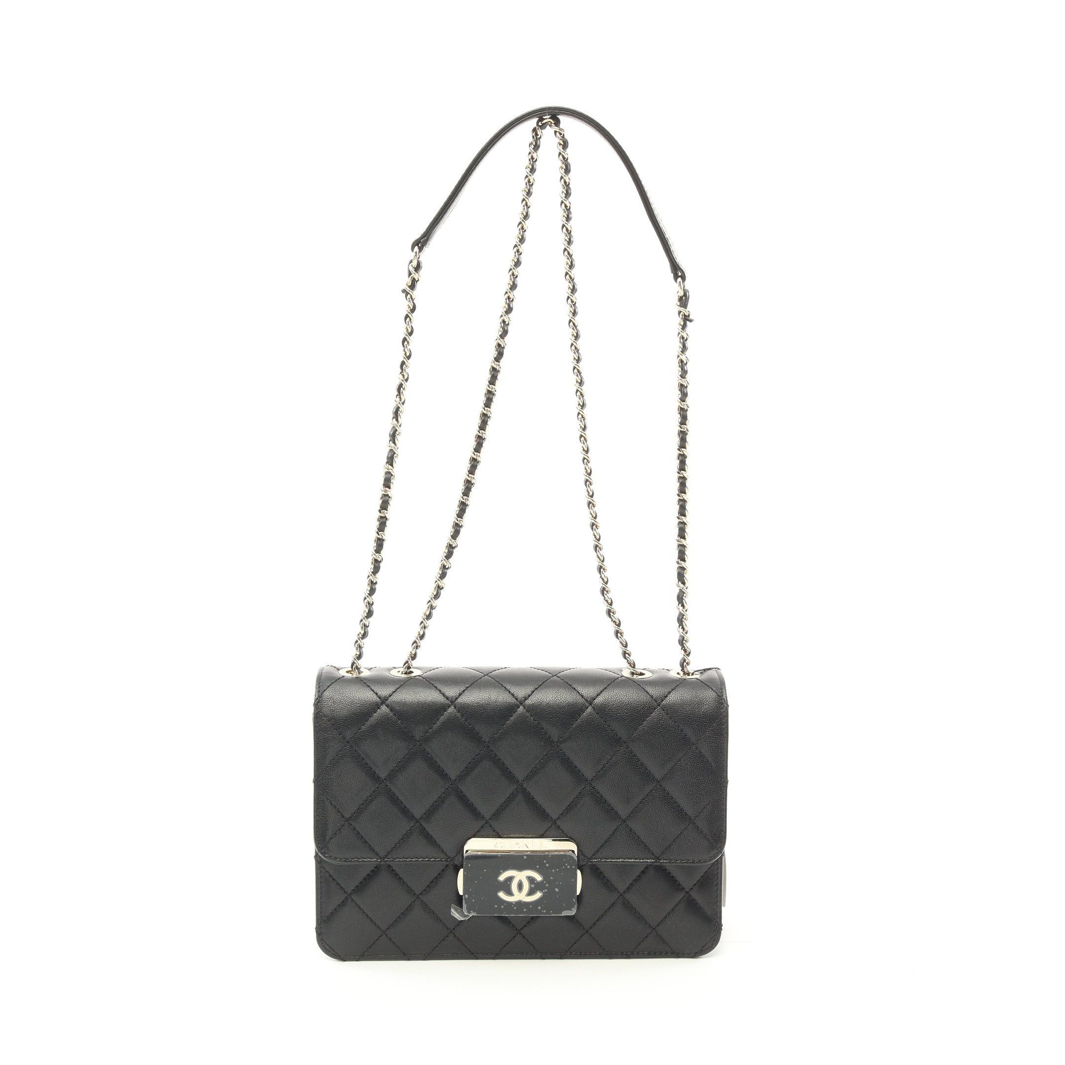 Chanel Chanel Matelasse Single Flap Chain Shoulder Bag Leather Black Gold Hardware Size ONE SIZE - 1 Thumbnail