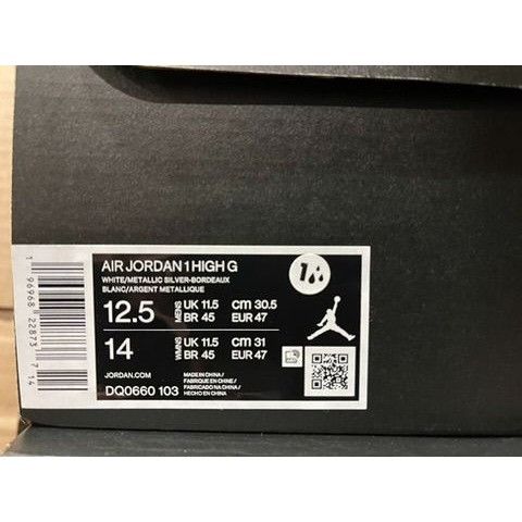 Jordan Brand Jordan 1 High Golf White Bordeaux Mens 12.5us Size US 12.5 / EU 45-46 - 7 Thumbnail