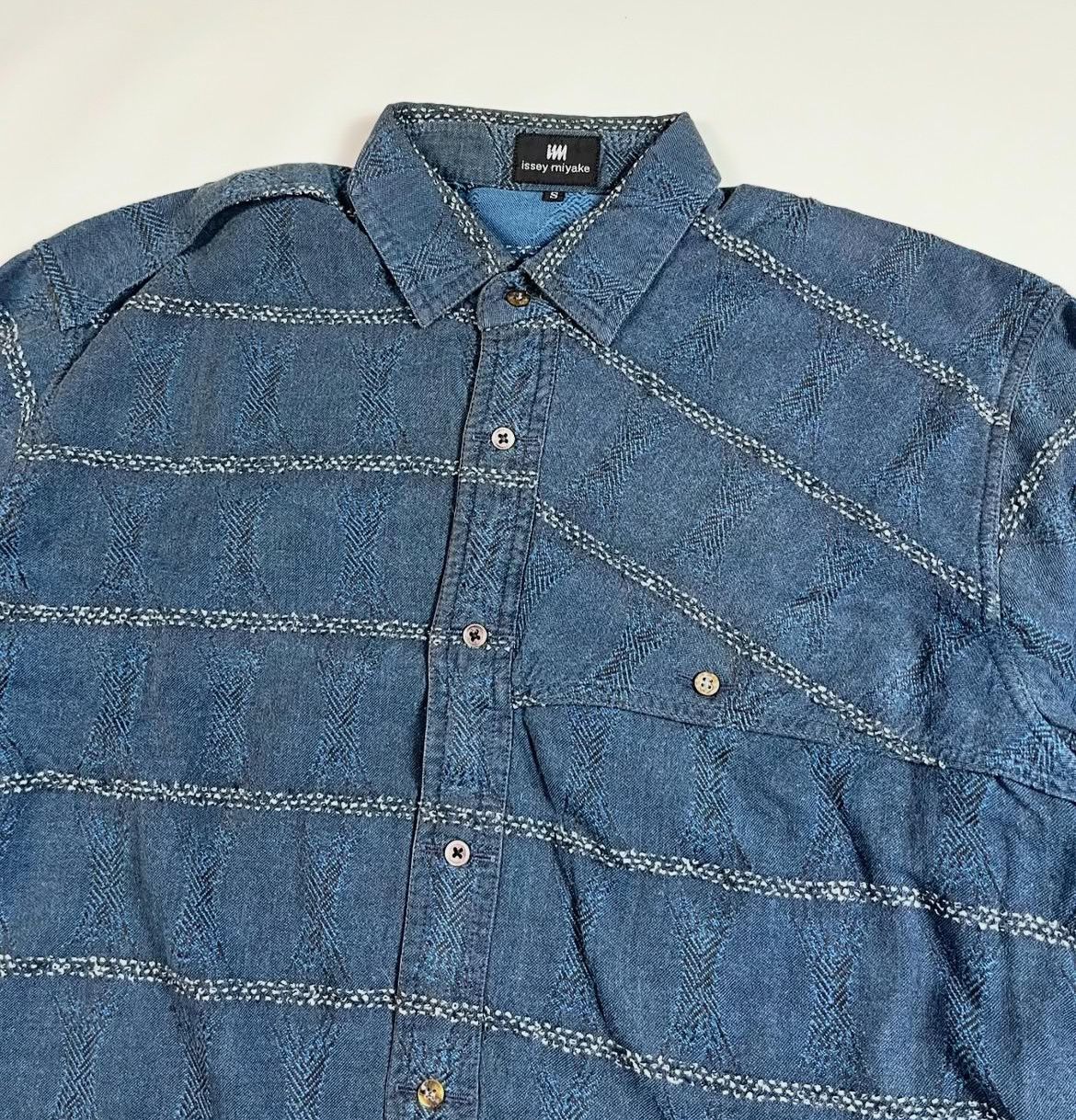 Issey Miyake 90s Issey Miyake IM Jacquard Pattern Shirt Size US M / EU 48-50 / 2 - 3 Thumbnail