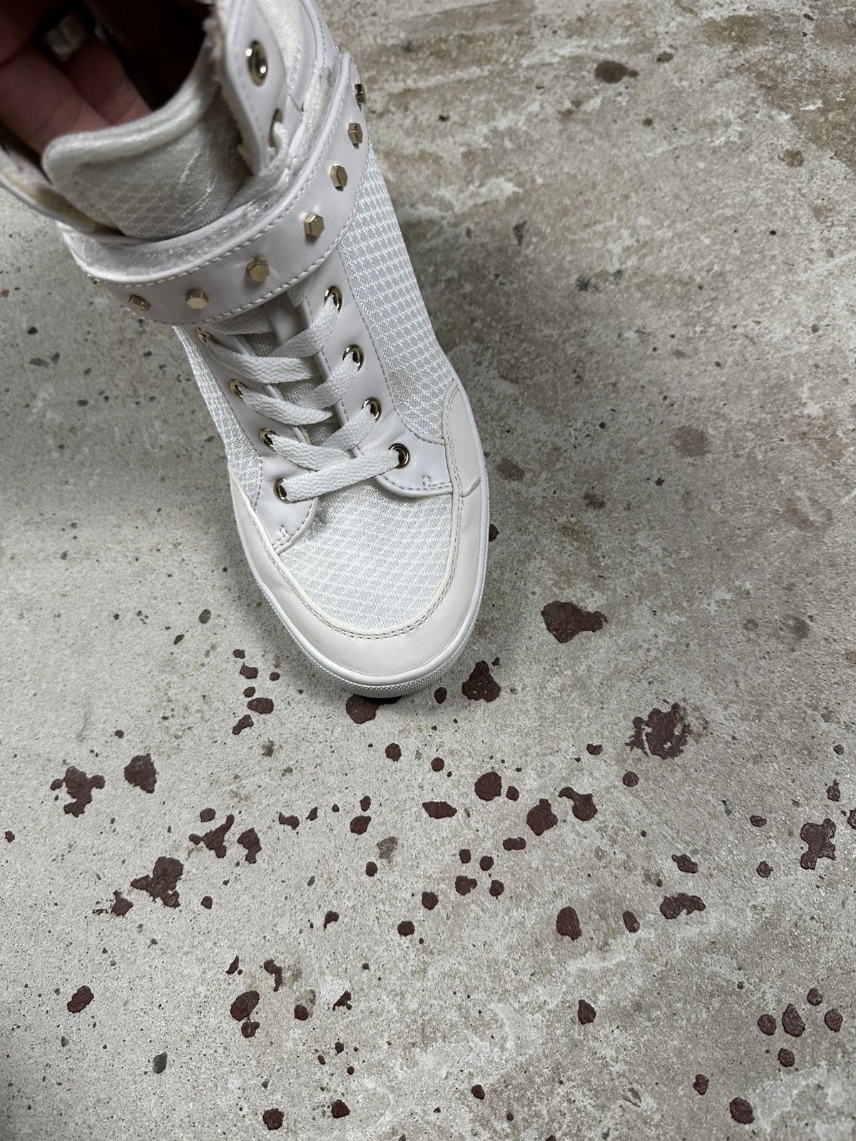 Guess Vintage Y2K Guess White High Top Sneakers Avant Garde suede Size US 9.5 / IT 39.5 - 13 Thumbnail