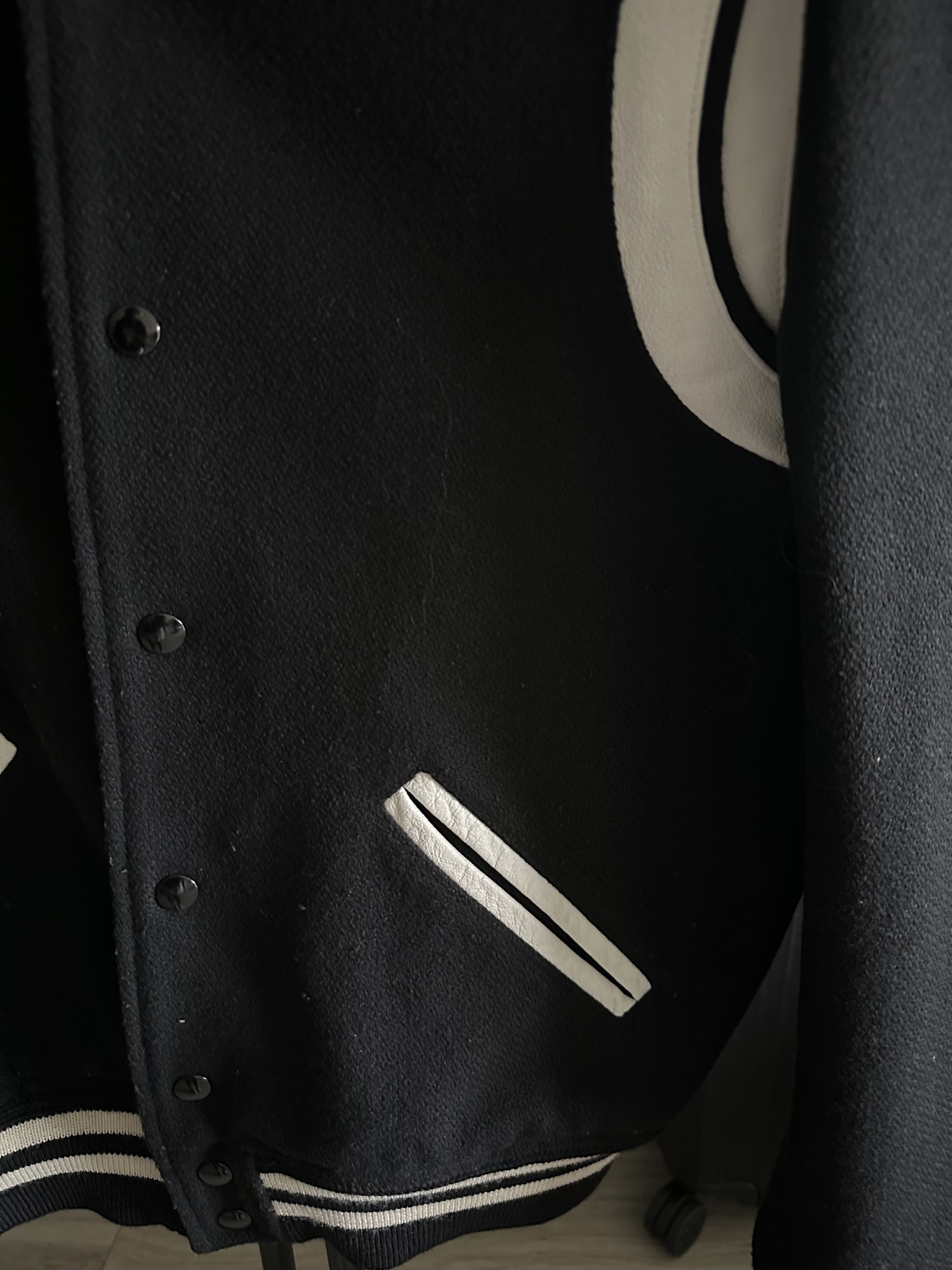 Saint Laurent Paris × Yves Saint Laurent Saint Laurent Black/White Teddy Jacket Size 46 Size US S / EU 44-46 / 1 - 4 Thumbnail