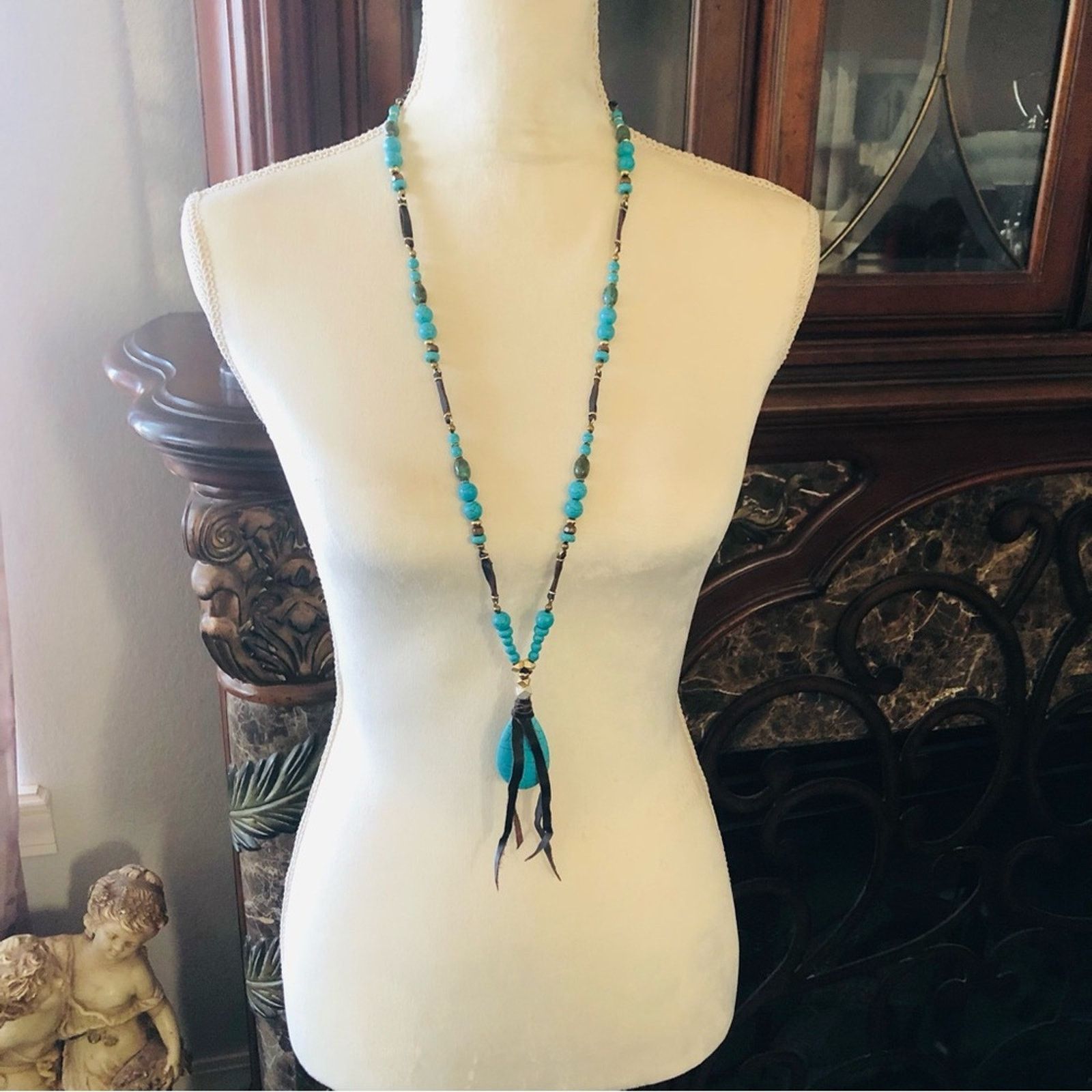 Jewelry Nakamol howlite genuine pearl necklace and bracelet set Size ONE SIZE - 4 Thumbnail