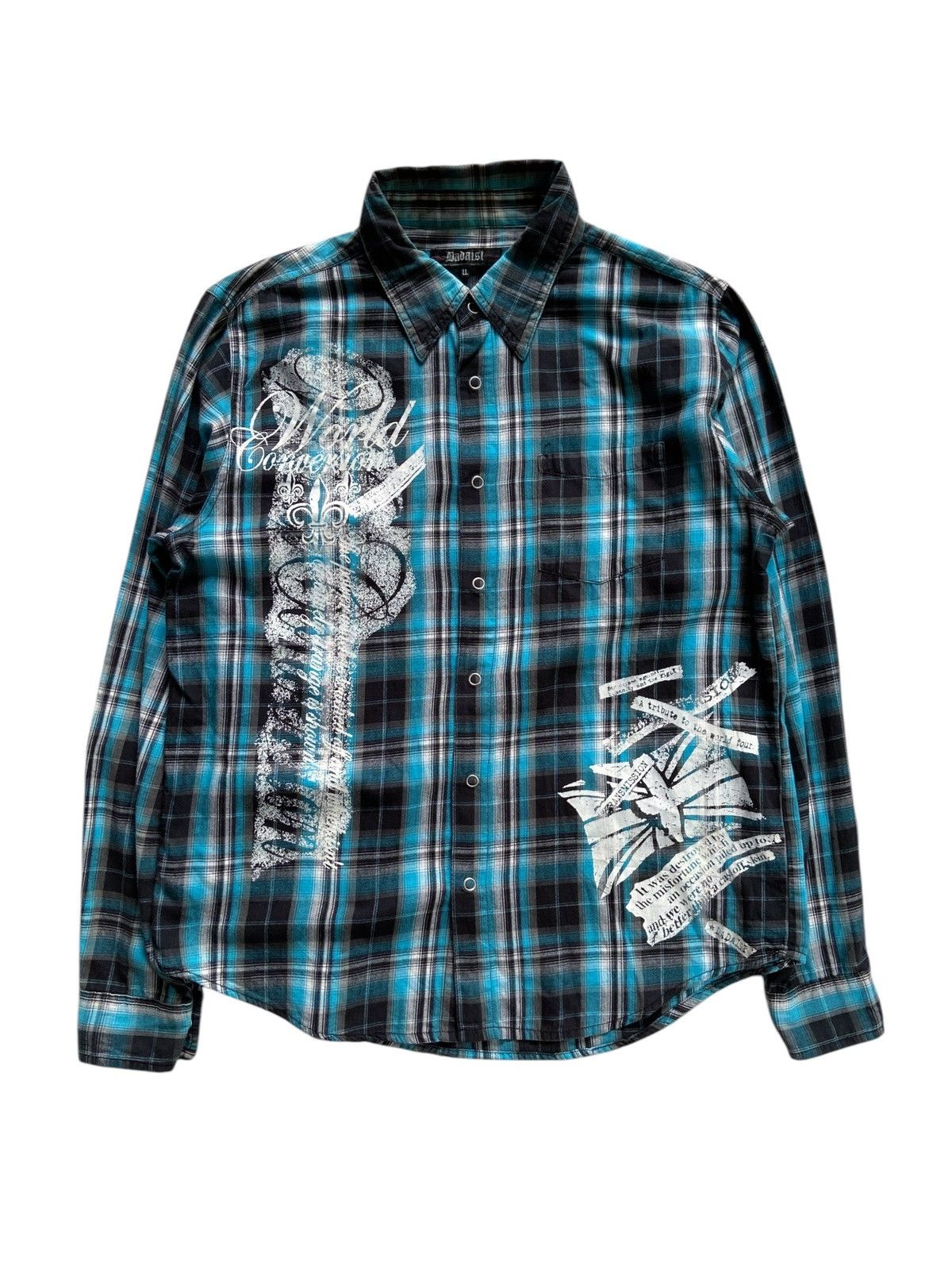 Japanese Brand DADAIST PUNK POEM BUTTON DOWN SHIRT Size US L / EU 52-54 / 3 - 1 Thumbnail