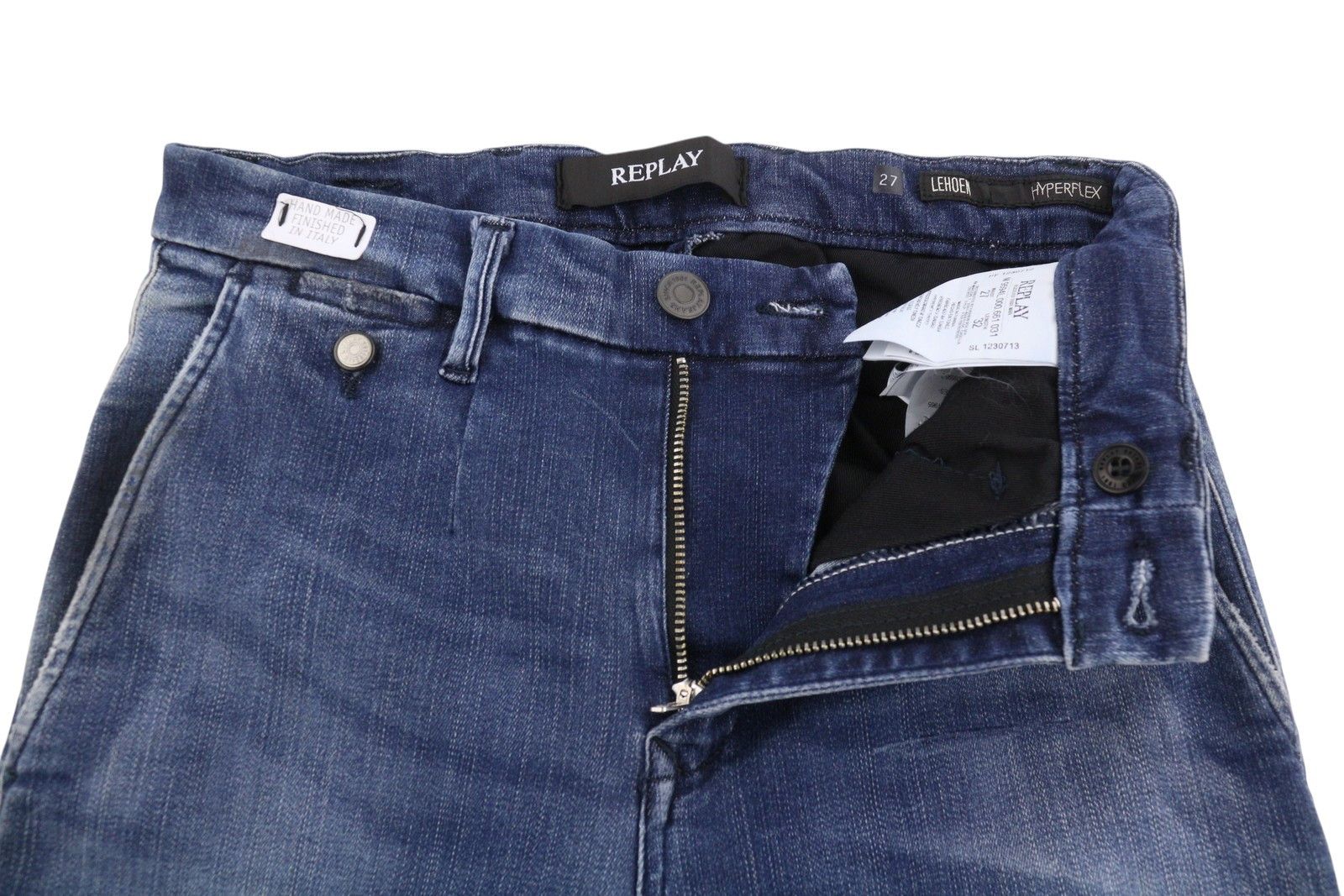 Replay LEHOEN HYPERFLEX W27/L32 Blue Faded Stretch Skinny 91015 Size 27" / US 4 / IT 40 - 5 Thumbnail