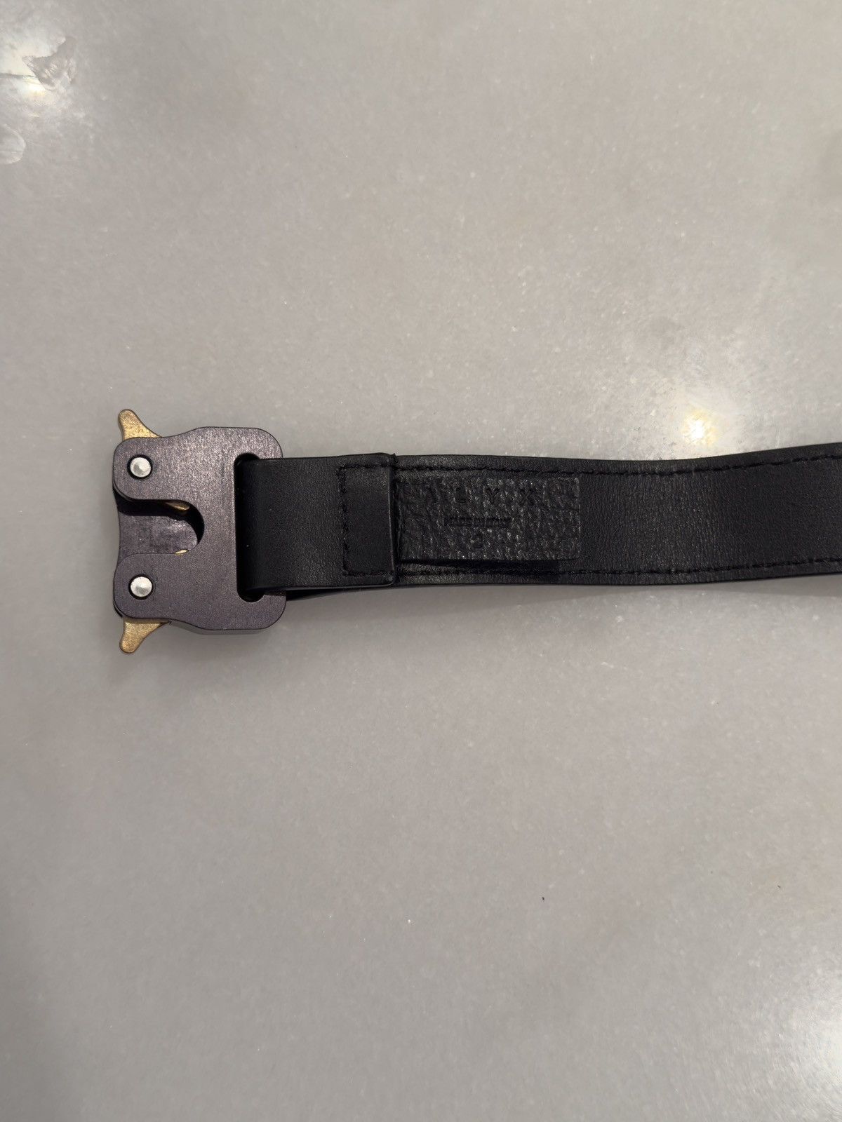1017 ALYX 9SM Alyx Black Leather Mini Buckle Cuff Size ONE SIZE - 7 Thumbnail