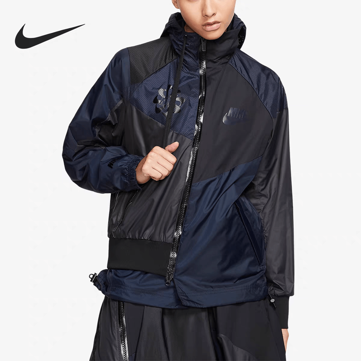 Nike × Sacai Hooded Anorak Splicing Hooded Jacket Size US M / EU 48-50 / 2 - 8 Thumbnail