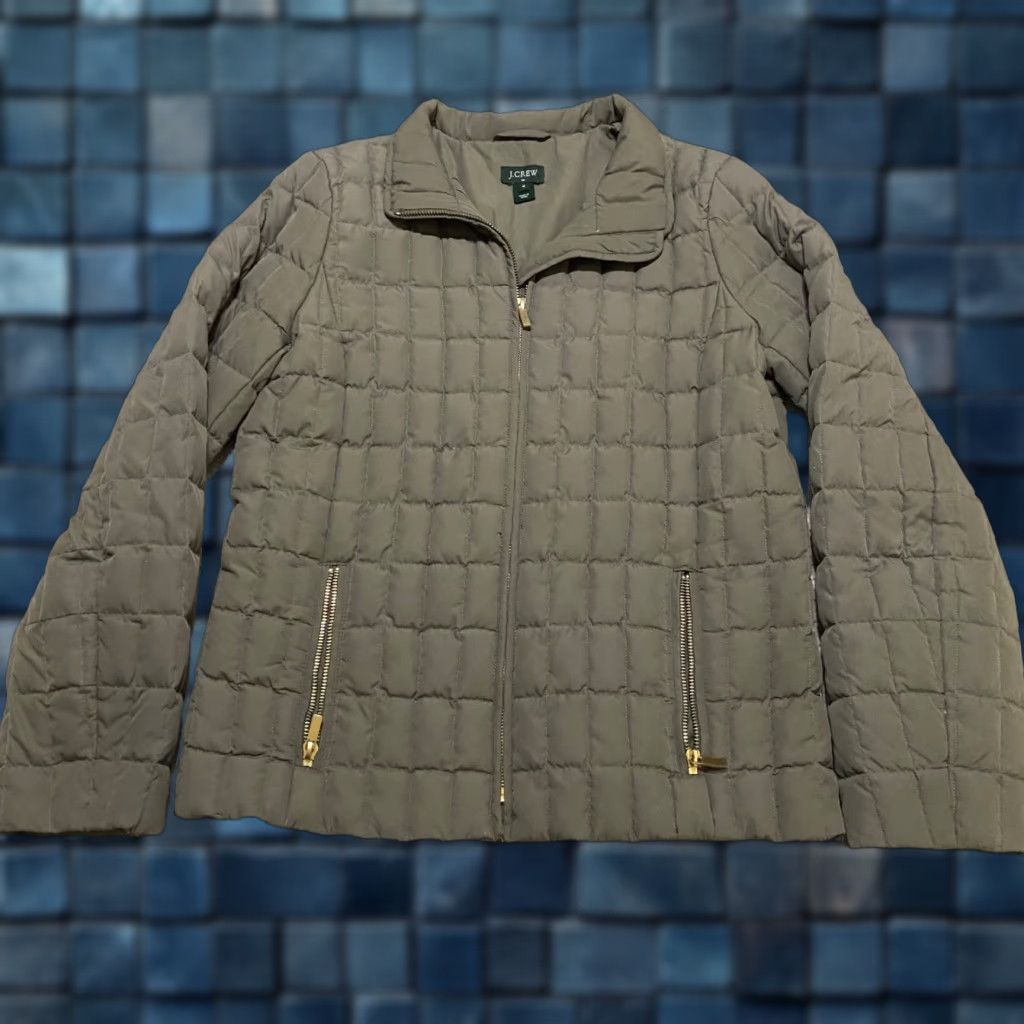 J.Crew J.CREW JACKET OLIVE GREEN QUILTED DOWN COAT XS WOMEN SHORT Size M / US 6-8 / IT 42-44 - 1 Thumbnail