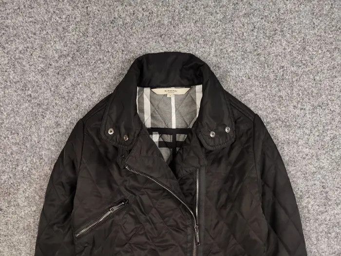 Burberry Burberry London Quilted Black Nova Check Biker Jacket Size S / US 4 / IT 40 - 2 Thumbnail
