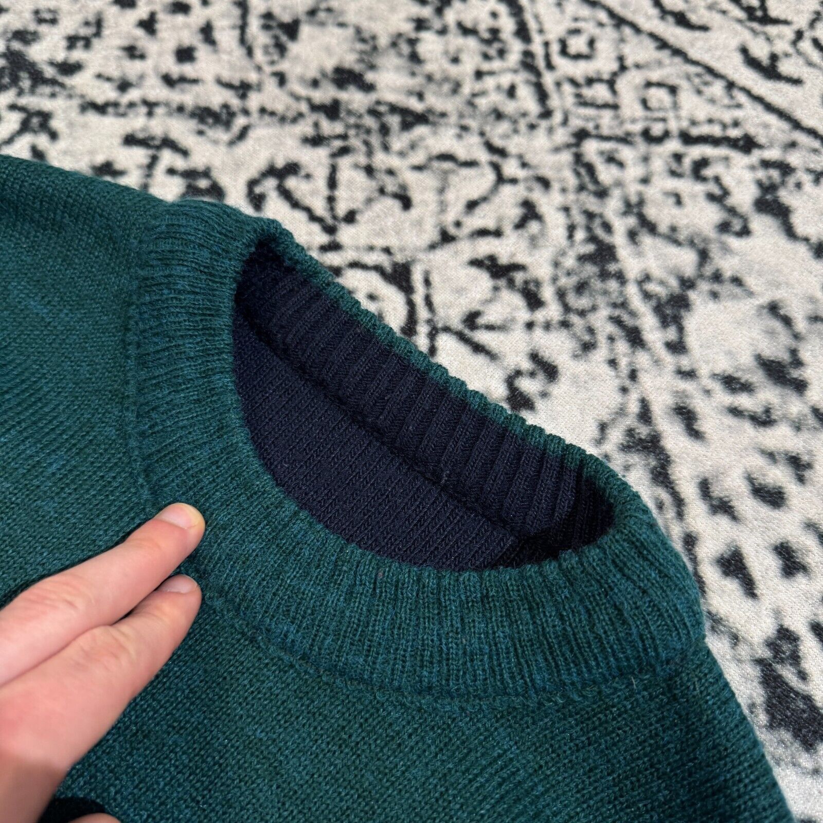 Vintage Vintage Unisex Green Wool Sweater Size S Boho Grunge Smart Size US S / EU 44-46 / 1 - 6 Thumbnail