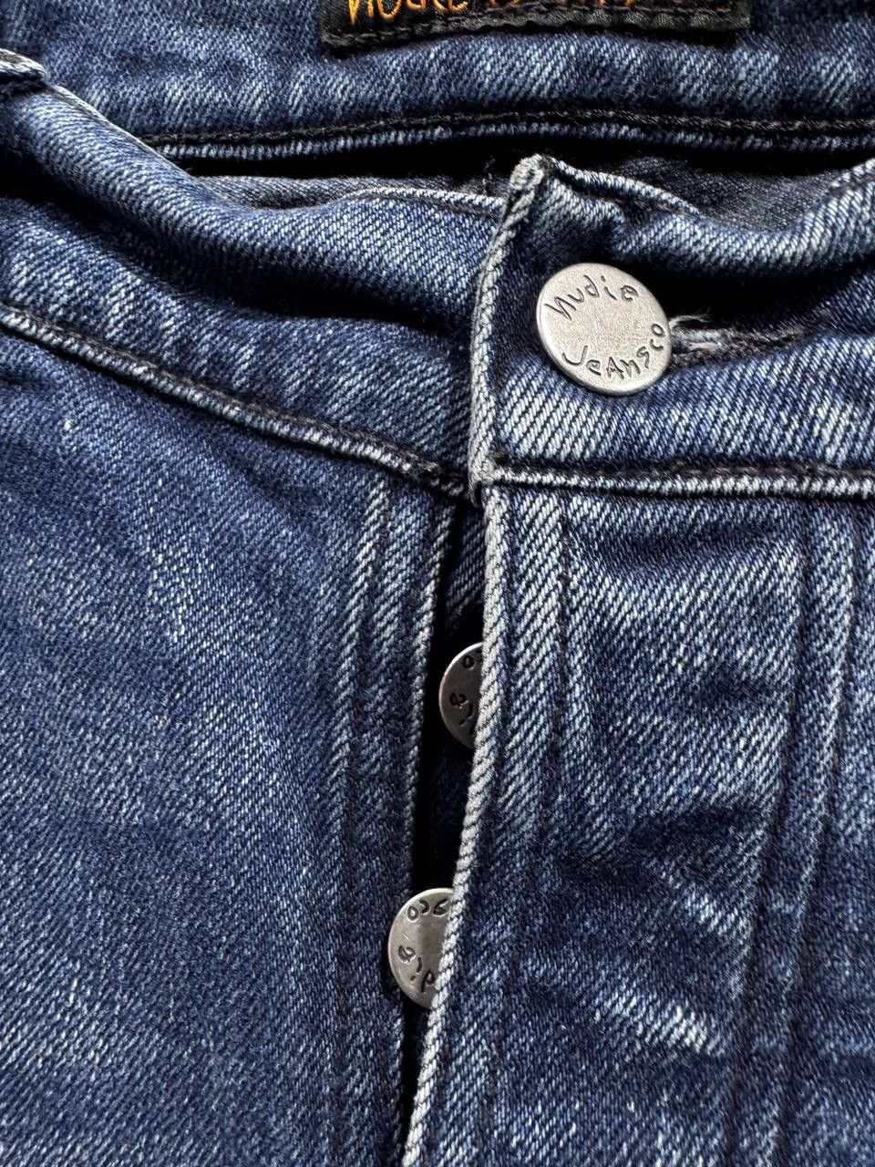 Nudie Jeans Nudie Jeans Co Men’s Slim Fit Blue Denim Jeans Faded Wash Size US 34 / EU 50 - 4 Thumbnail