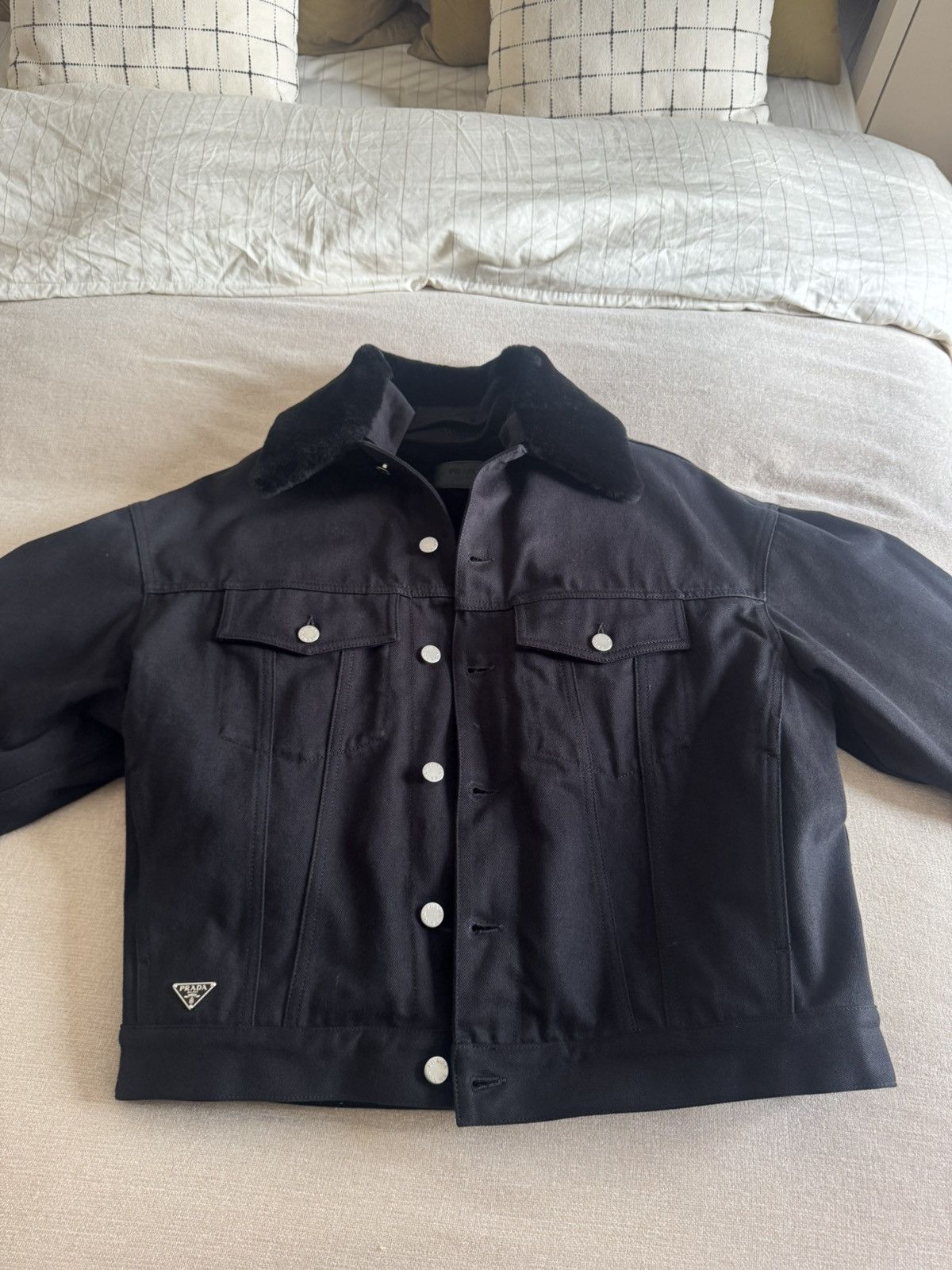 Prada Denim jacket Prada with fourrure Size US M / EU 48-50 / 2 - 1 Thumbnail