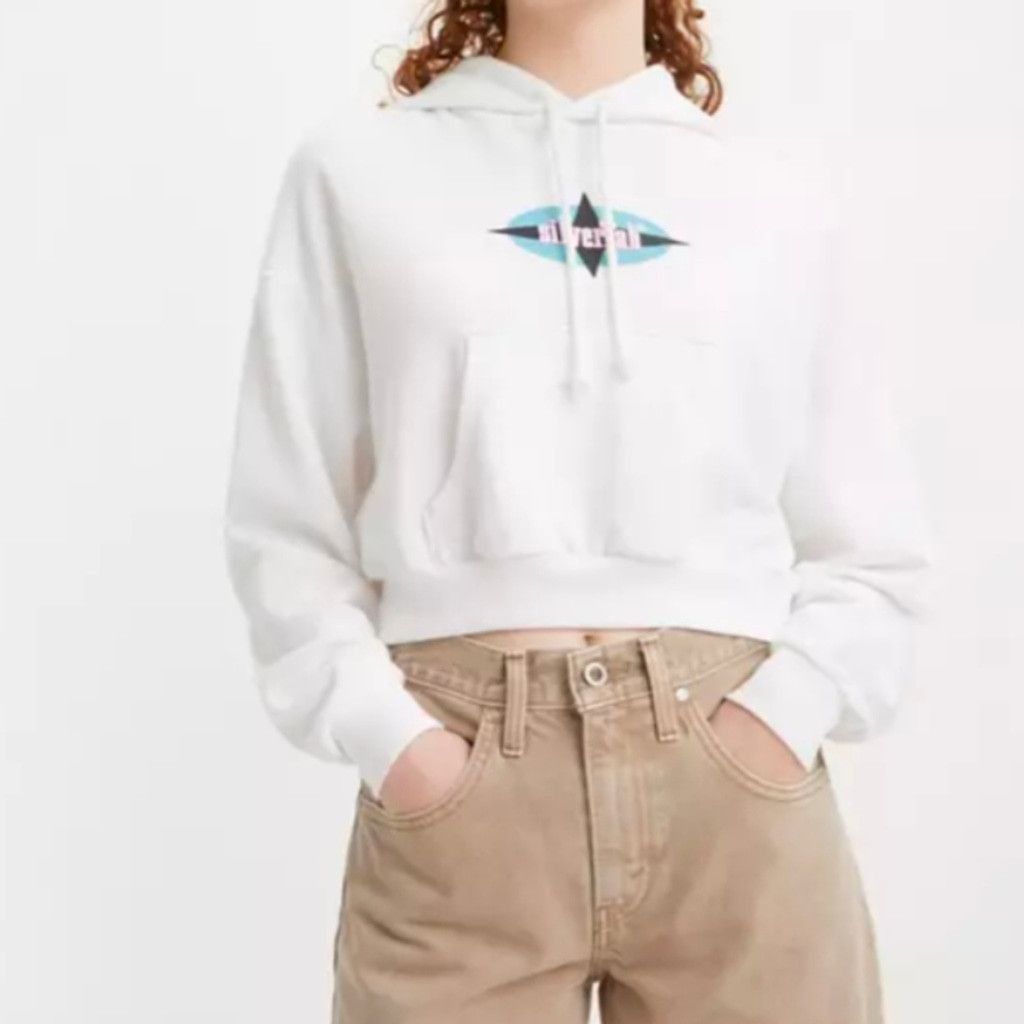Levi's Levi's silver tab cropped hoodie size XL Size XL / US 12-14 / IT 48-50 - 2 Thumbnail