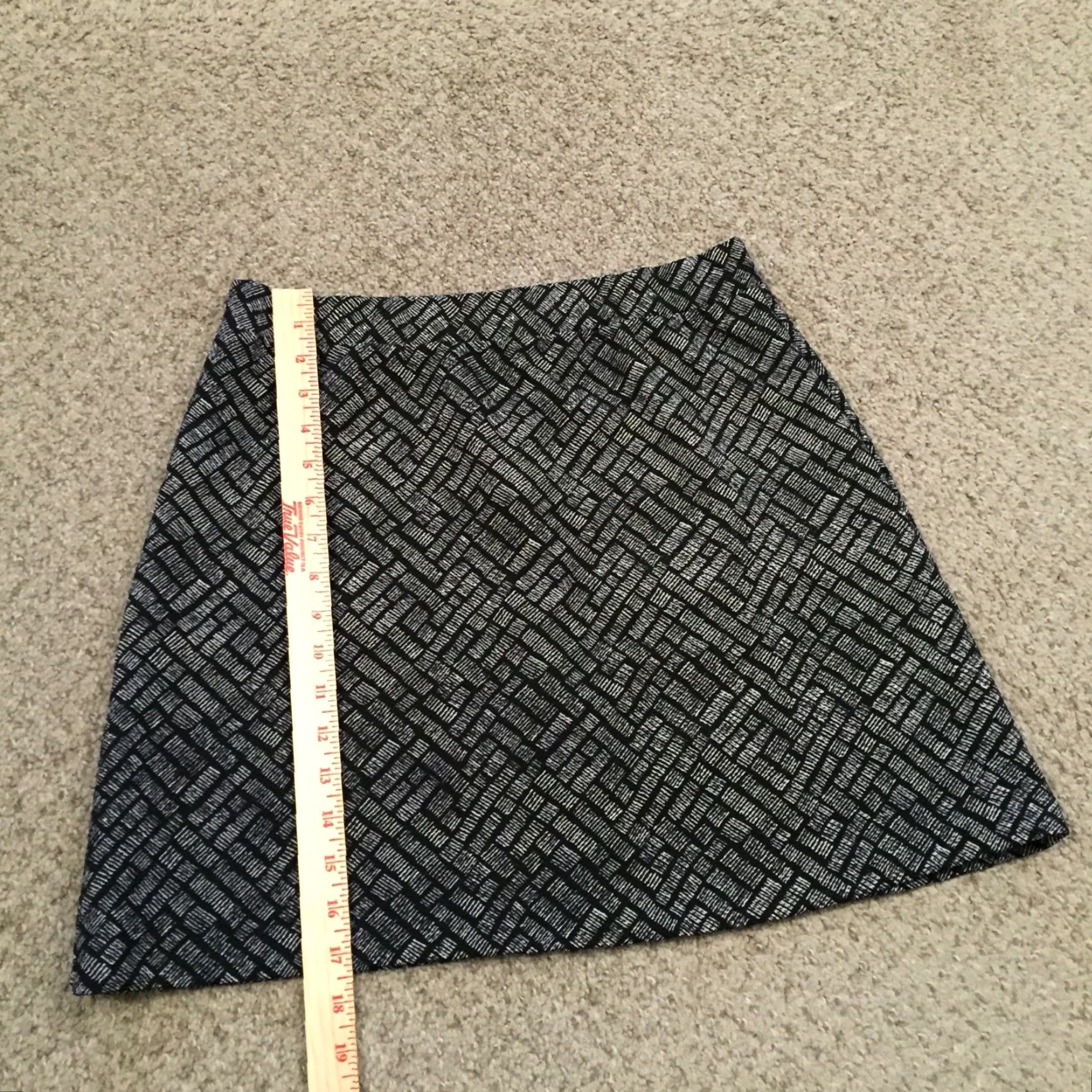 H&M H&M Skirt Women A-Line Knee Length Geometric Black White Pull On Size 32" / US 10 / IT 46 - 5 Thumbnail