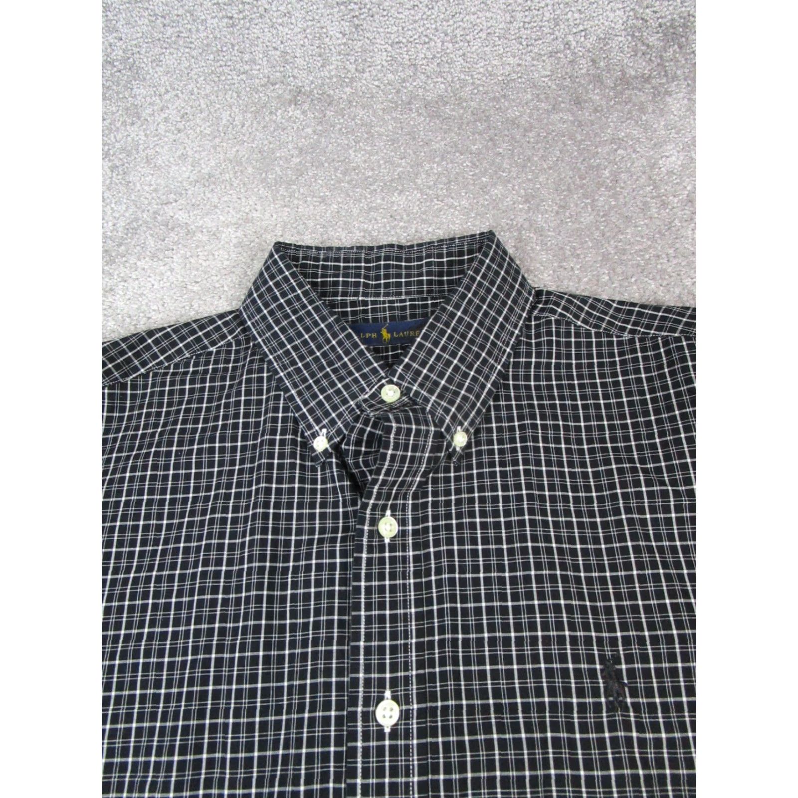 Ralph Lauren Ralph Lauren Shirt Mens Large Black White Cotton Button Up - Button-Up, Collared, Long Sleeve, Multi Color, Lauren Ralph Lauren, Men, Size L Size US L / EU 52-54 / 3 - 2 Thumbnail