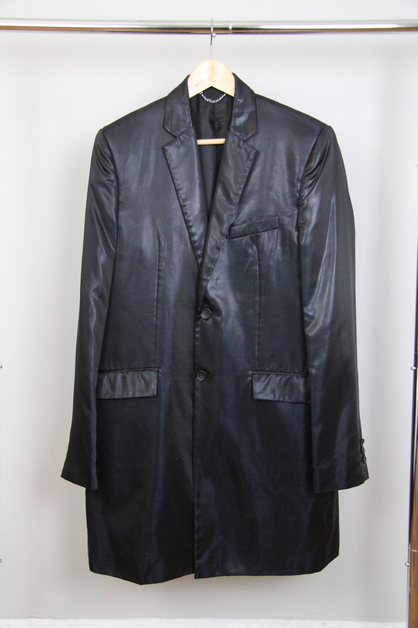 image of Balenciaga Ss08 By Nicholas Ghesquiere Light Coat in Navy, Men's (Size Medium)