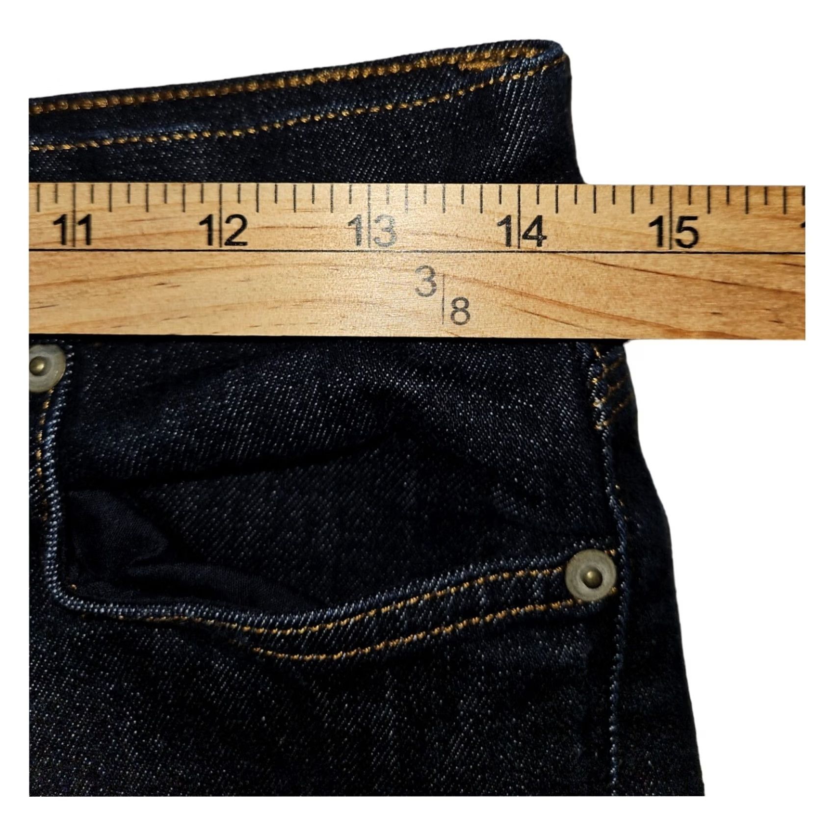 Vintage BALDWIN Jeans Women's 29 Blue Skinny Ultra-High Rise Denim Stretch Modern Preppy Size 29" - 5 Thumbnail