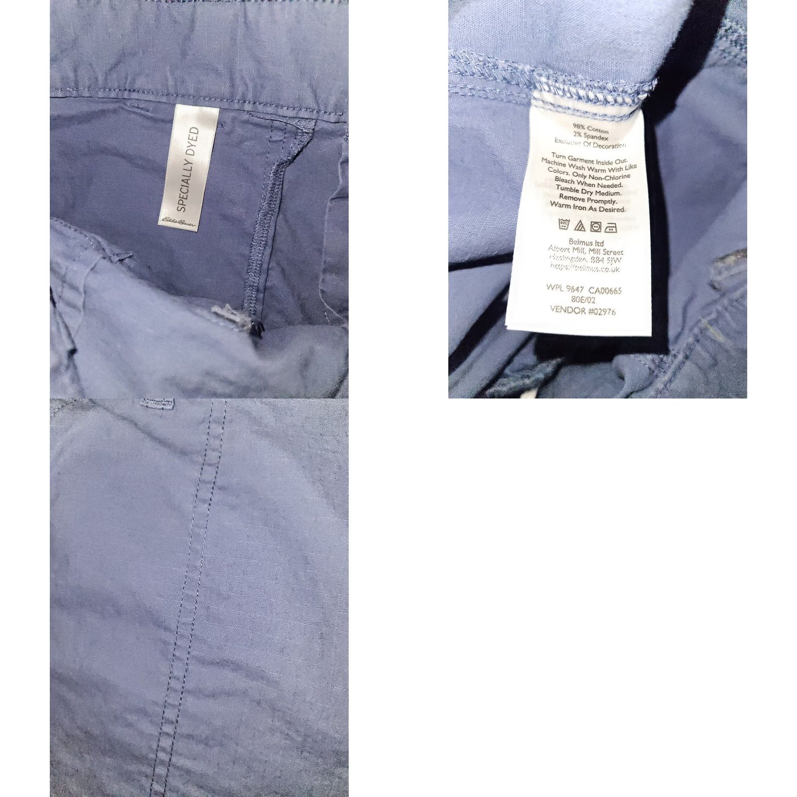 Eddie Bauer VINTAGE Eddie Bauer Chino Hiking Pants Women's 8 Blue Rip Stop Straight Mid Rise Pockets Stretch Easy Care Mens Womens Girls Boys Size 30" / US 8 / IT 44 - 8 Thumbnail