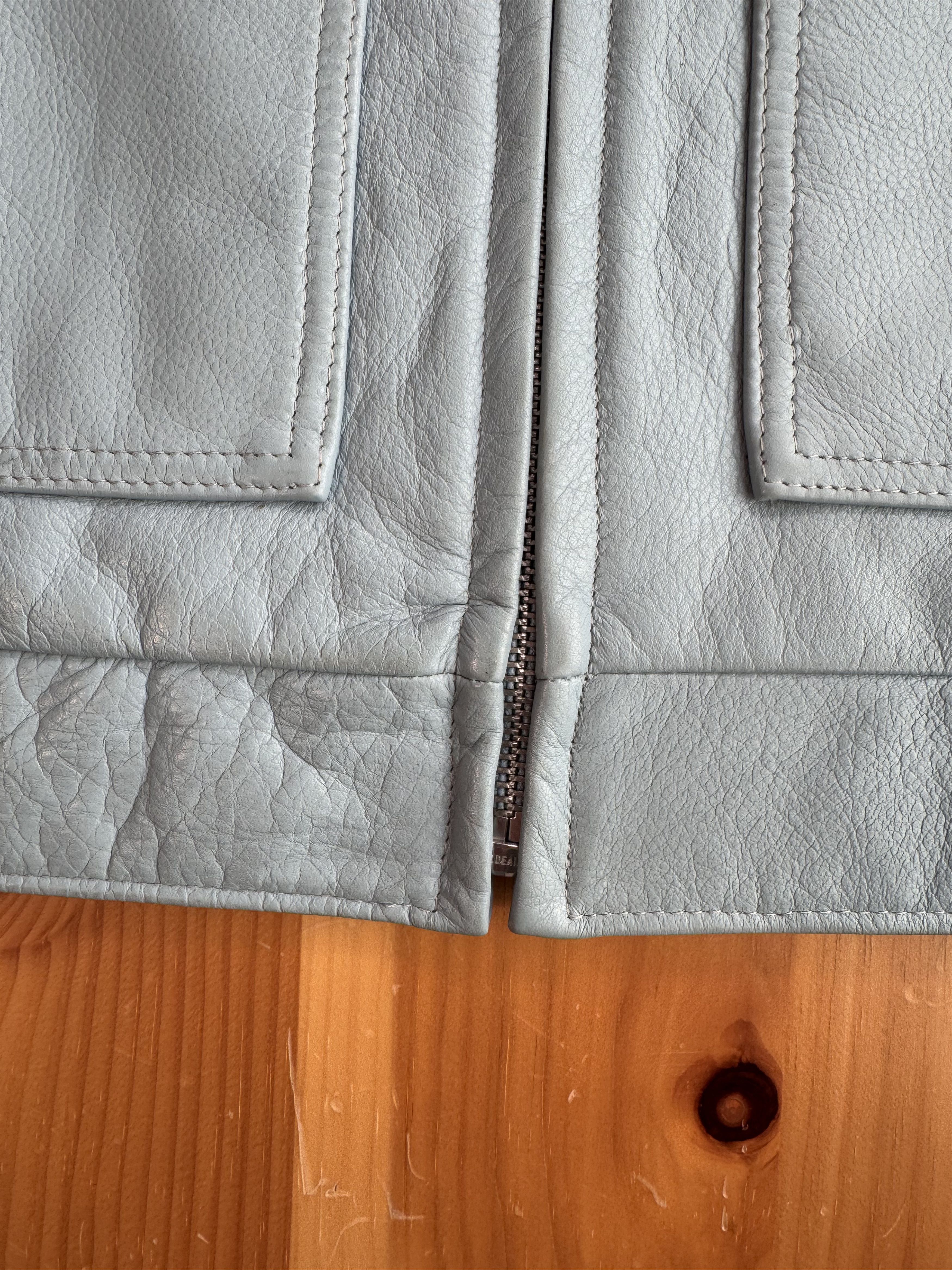 Schott × Supreme FW 2019 Supreme x Schott Blue Leather Bomber Jacket Size US XL / EU 56 / 4 - 5 Thumbnail