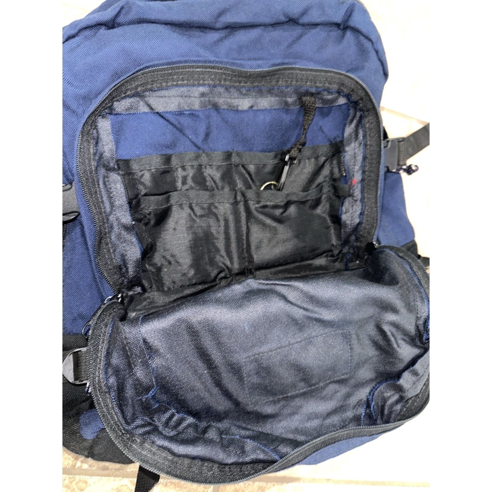 Jansport VINTAGE JanSport Backpack Mens Blue USA Multi Pocket Nylon Backpack Size ONE SIZE - 3 Thumbnail
