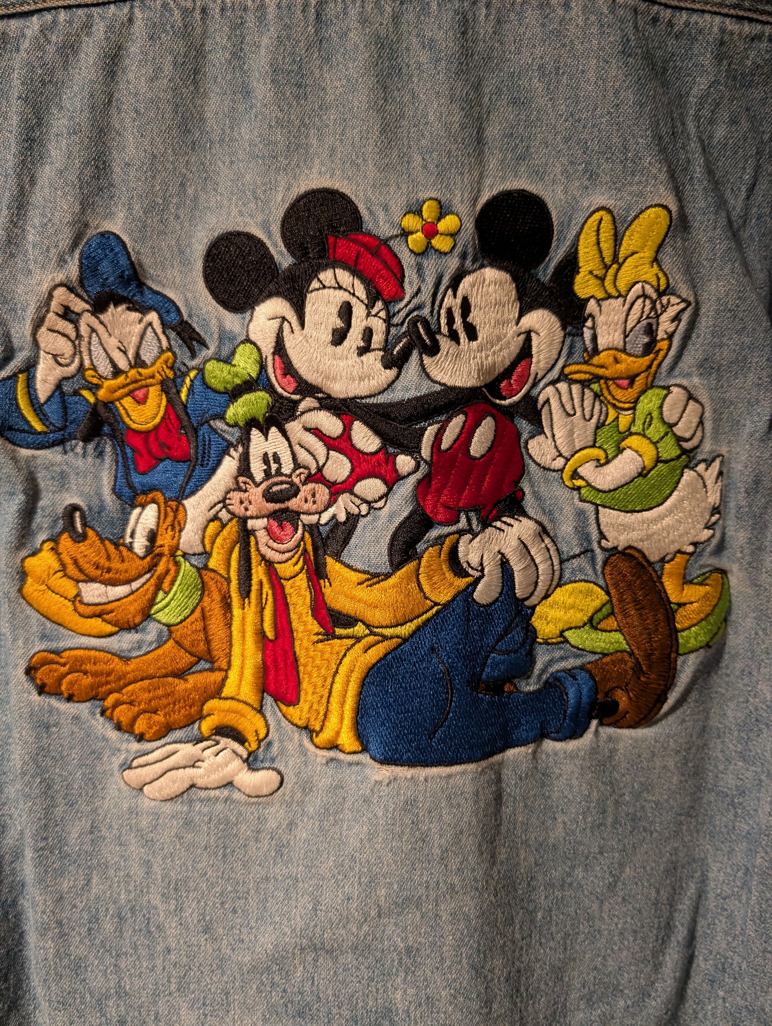 Disney Vintage 90s Disney Embroidered Long Sleeve Shirt Mickey Size US M / EU 48-50 / 2 - 2 Thumbnail