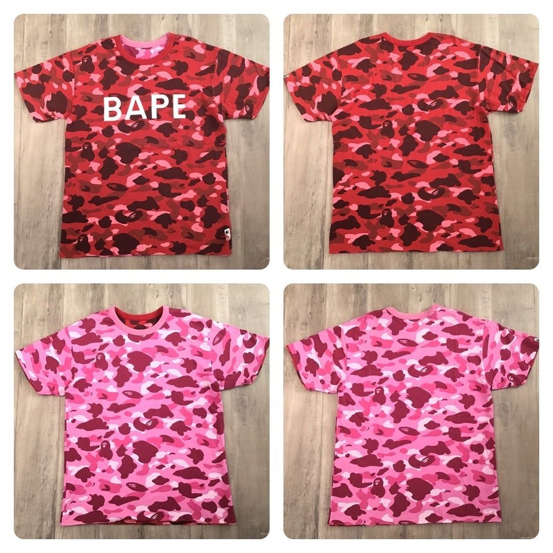 Bape 🔥Reversible🔥 BAPE Pink camo × pharrell camo T-shirt APE NIGO Size US L / EU 52-54 / 3 - 1 Thumbnail