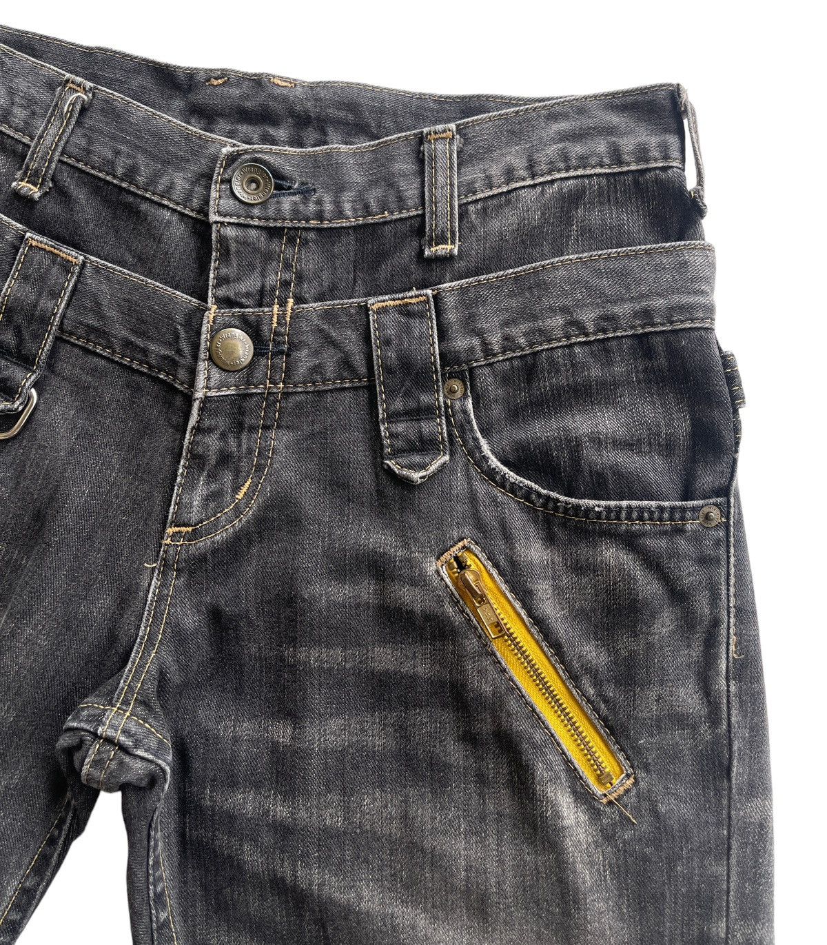 Japanese Brand Vintage Wrangler Double Waist Avantgarde Denim Size US 30 / EU 46 - 5 Thumbnail