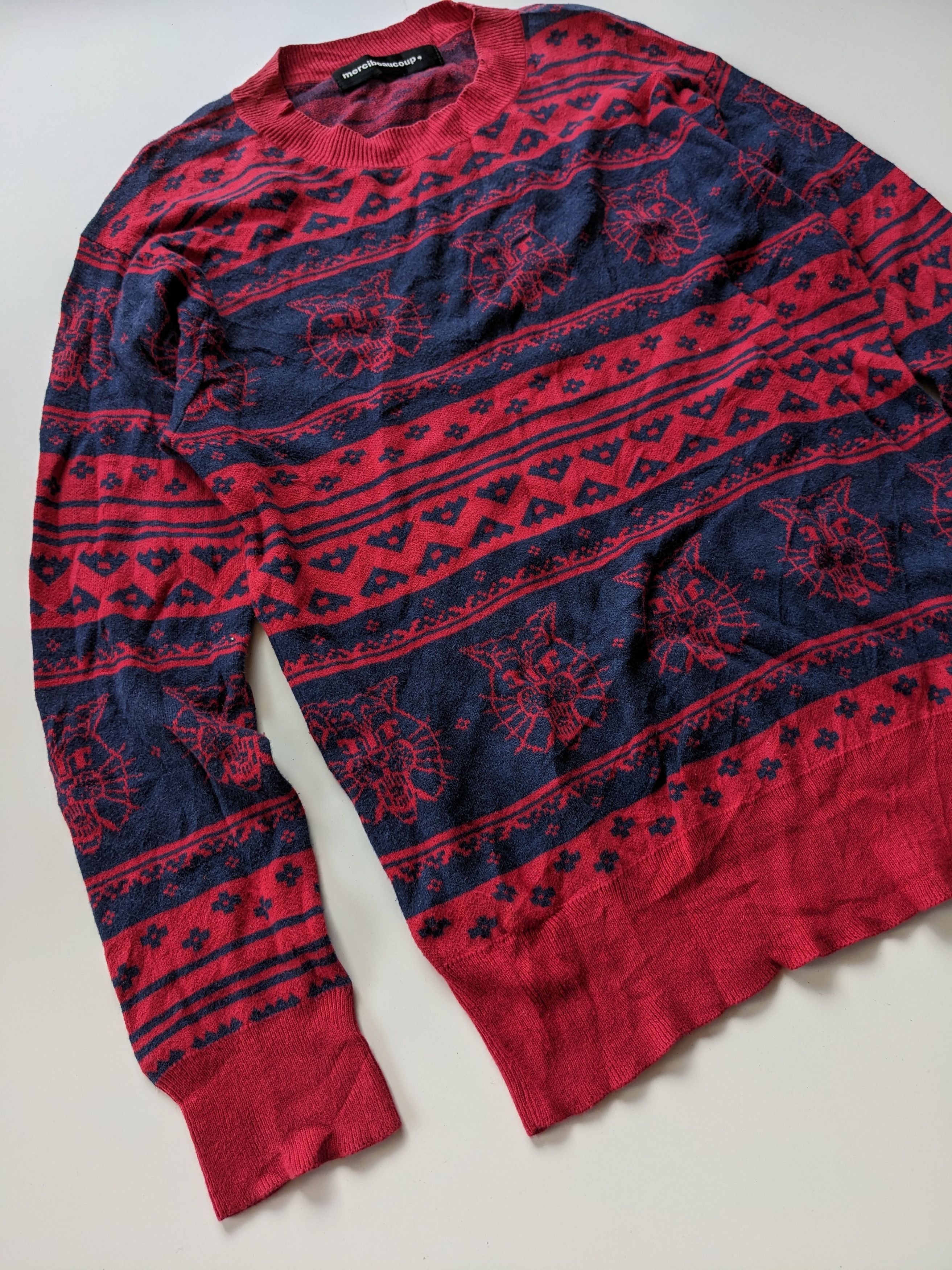 Issey Miyake Vintage mercibeaucoup jumper tiger motif Size US L / EU 52-54 / 3 - 2 Thumbnail