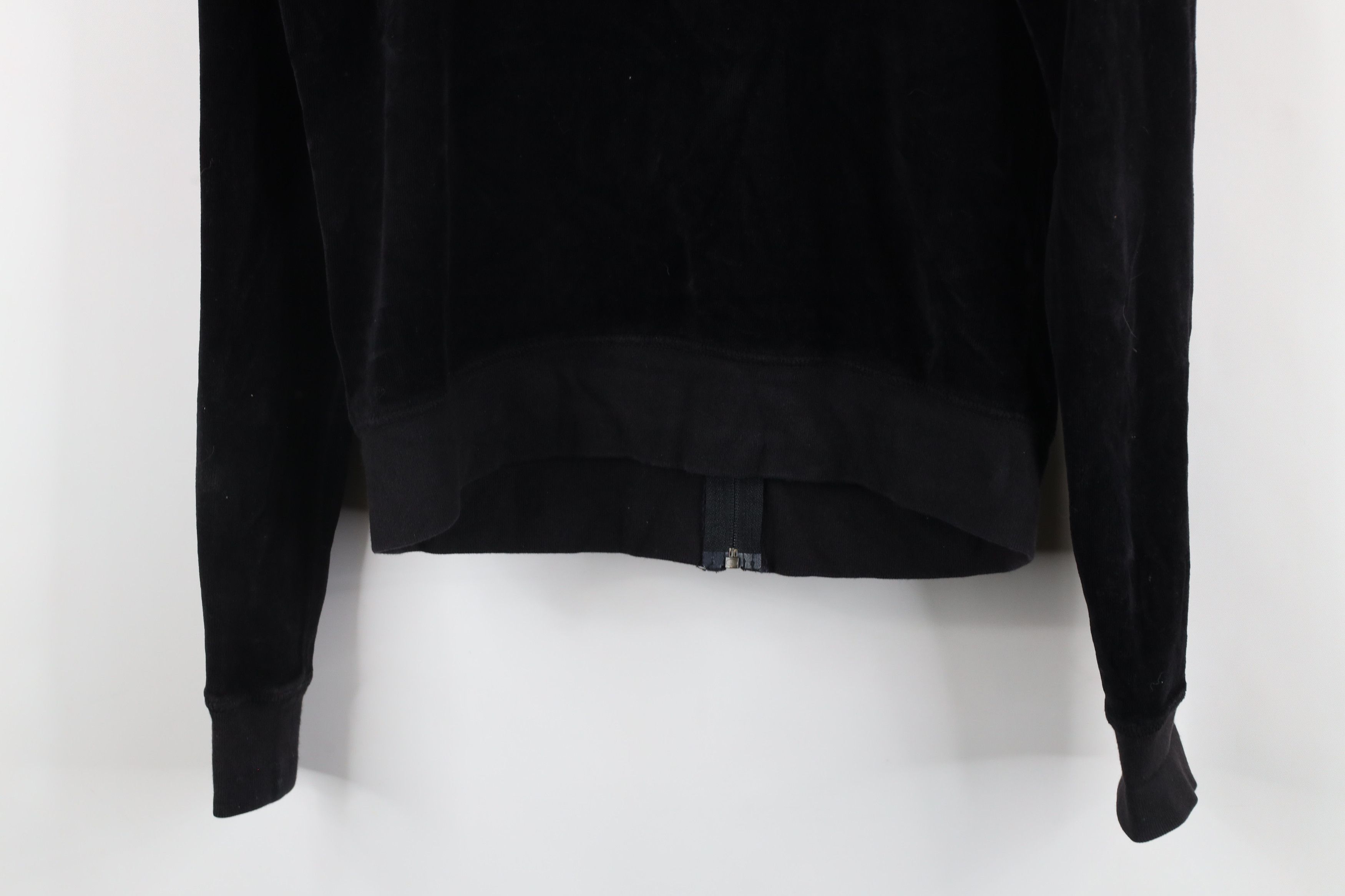 Juicy Couture × Vintage Vintage 90s Y2K Juicy Couture Velvet Velour Jacket Black USA Size L / US 10 / IT 46 - 18 Thumbnail