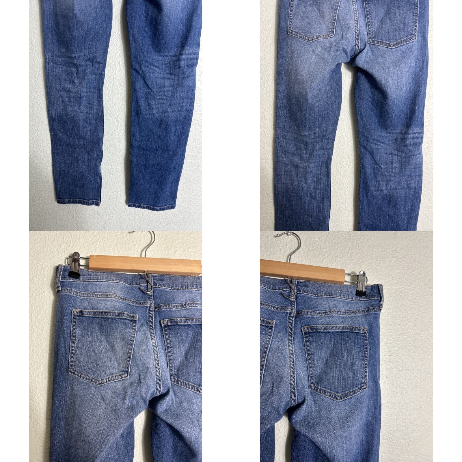 Banana Republic VINTAGE Banana Republic Girlfriend Jeans Medium Wash Distressed 26P Petite Blue 26" Inseam Womens Size 26" / US 2 / IT 38 - 8 Thumbnail