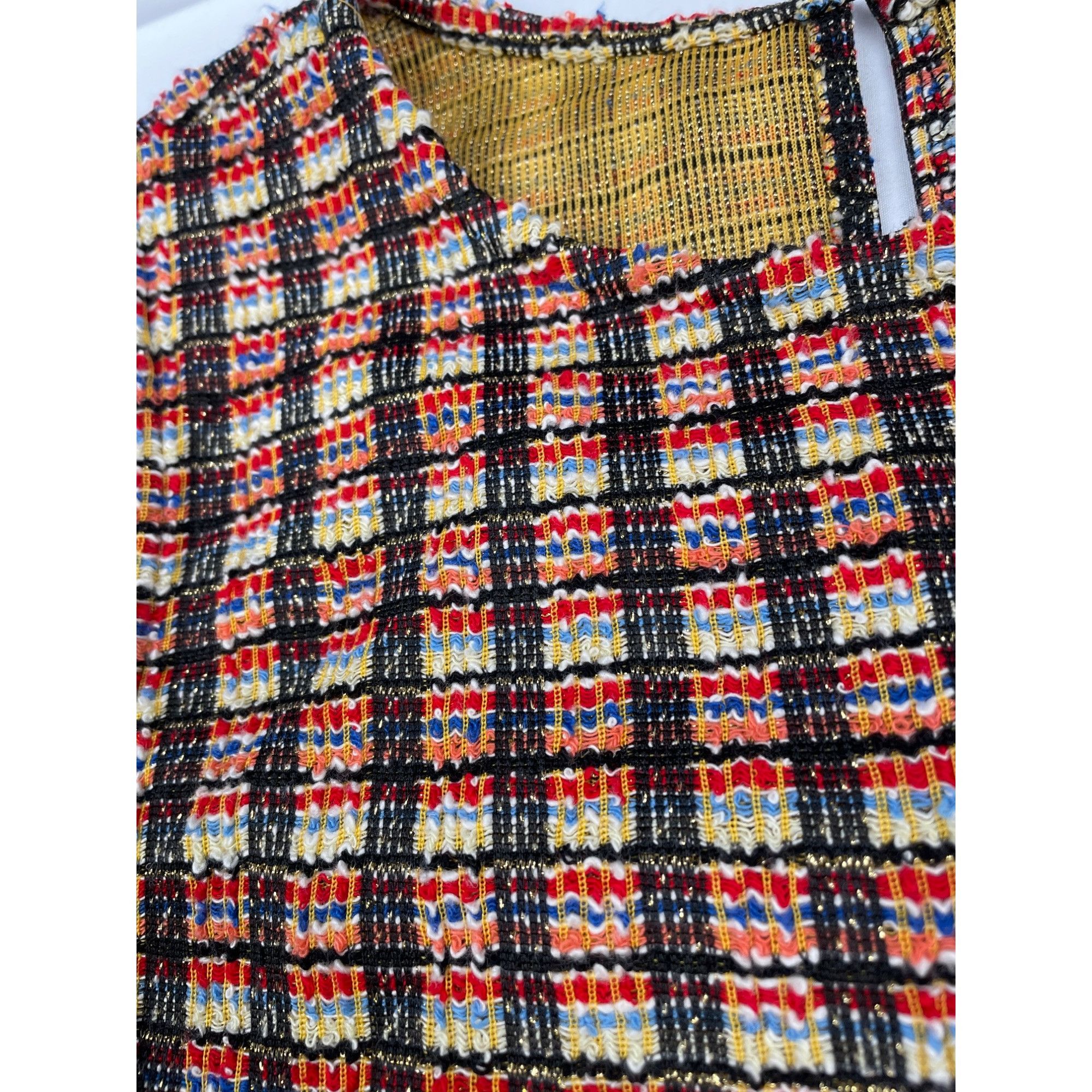 Zara Zara Women's Checkered Red Multi Dress Sleeveless/Knee Lengt Size L / US 10 / IT 46 - 5 Thumbnail