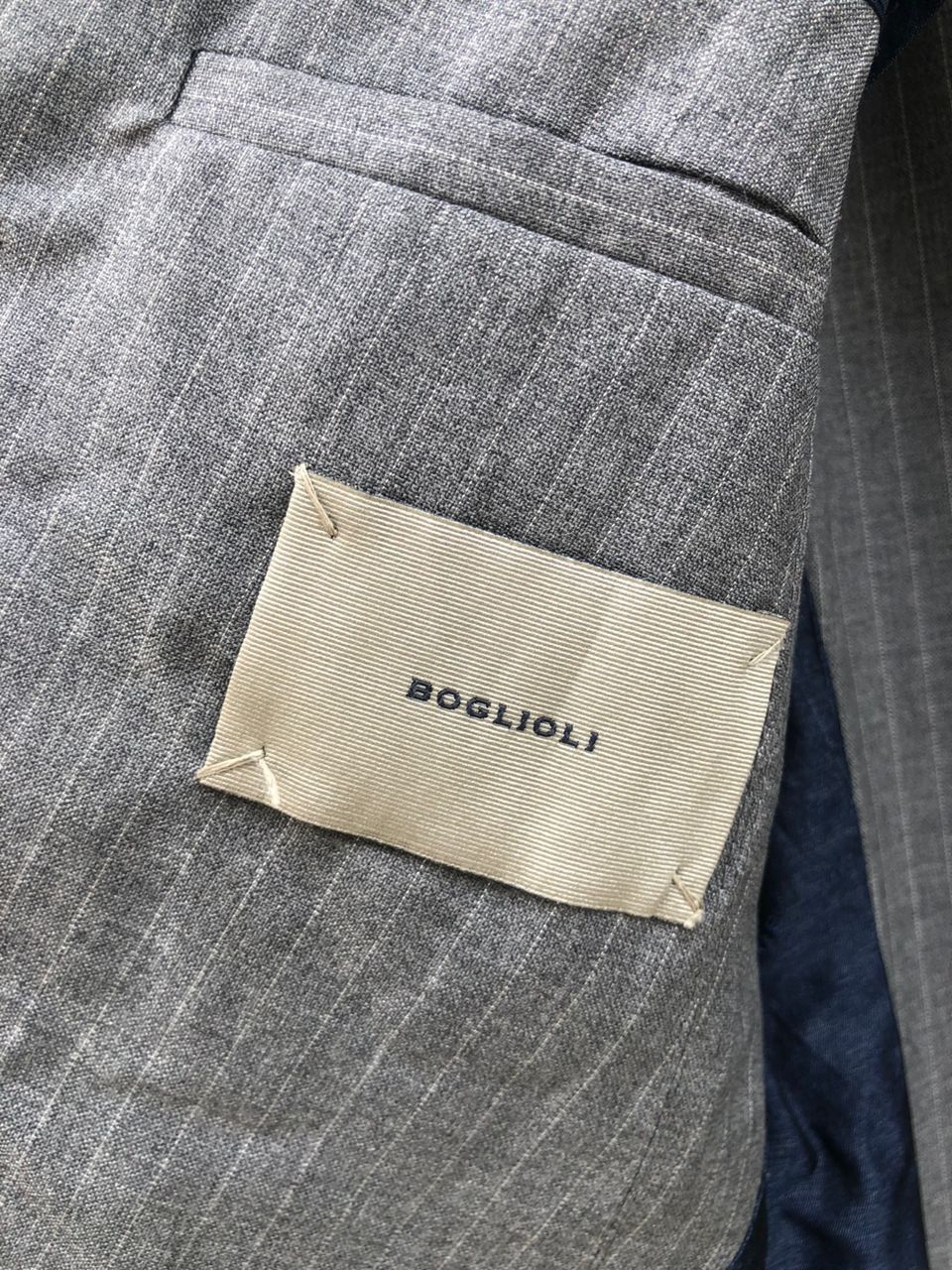 Boglioli Boglioli Blazer Coat Jacket Grey Stripe Size 40R - 13 Thumbnail