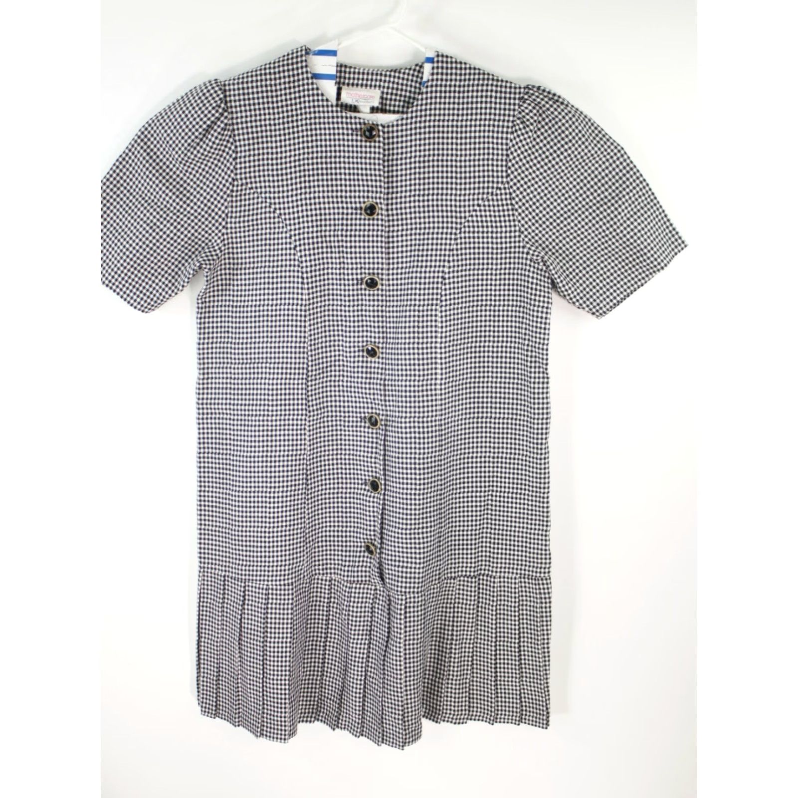 Vintage Mothercare Maternity Dress Womens Ruffle Hem Plaid Black Mini Shirt Size 14 Size XL / US 12-14 / IT 48-50 - 2 Thumbnail