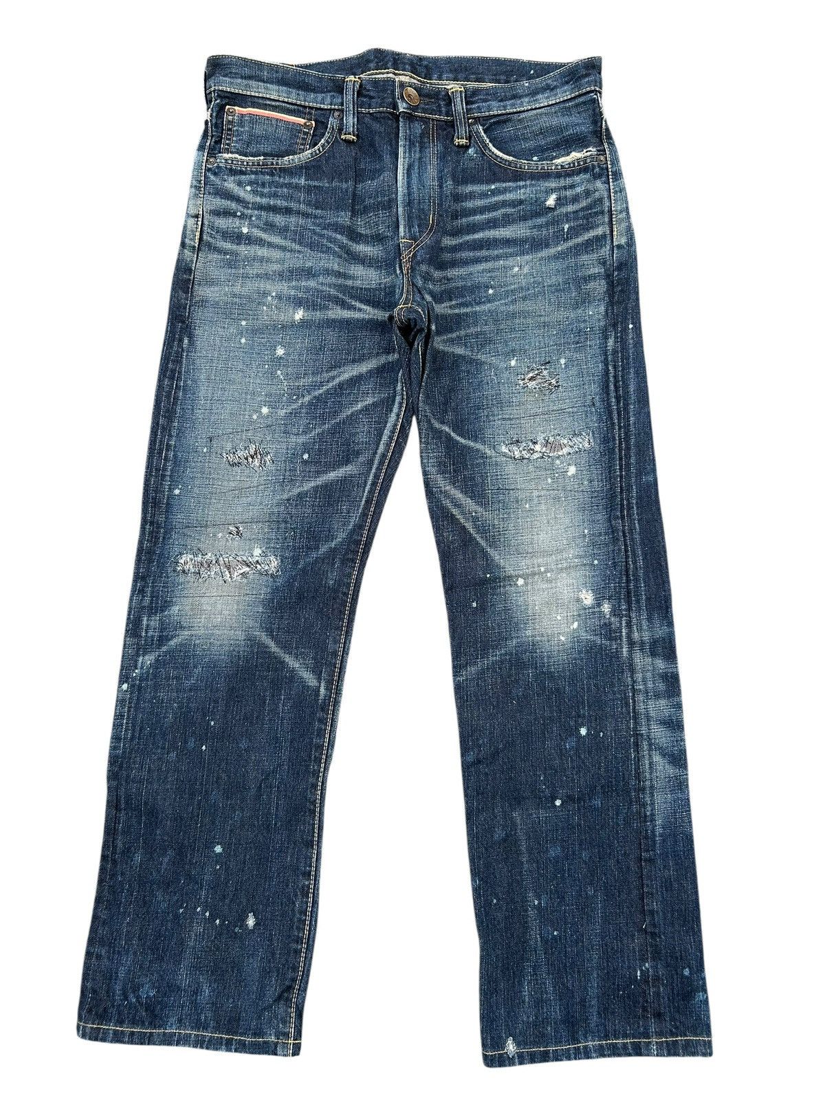 Kapital Vintage Edwin 505ZX Selvedge Buckle Back Repair Denim Jeans Size US 32 / EU 48 - 2 Thumbnail