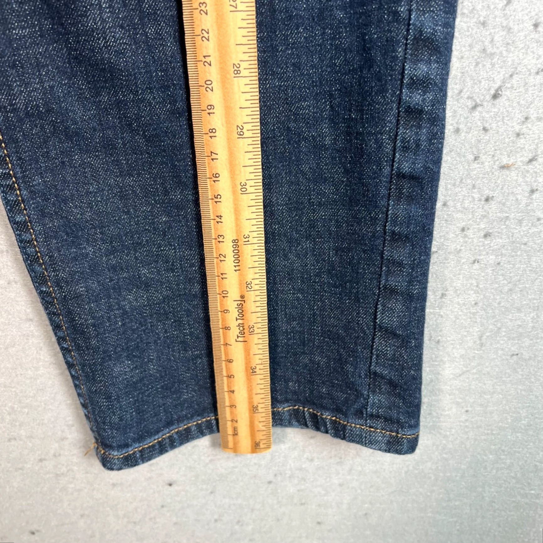 Vintage VINTAGE Customellow Jeans Denim Tapered Fit Adult Mens Size 30 Dark Wash Blue Cotton Blend 25in Inseam Mens Jeans Size US 30 / EU 46 - 7 Thumbnail