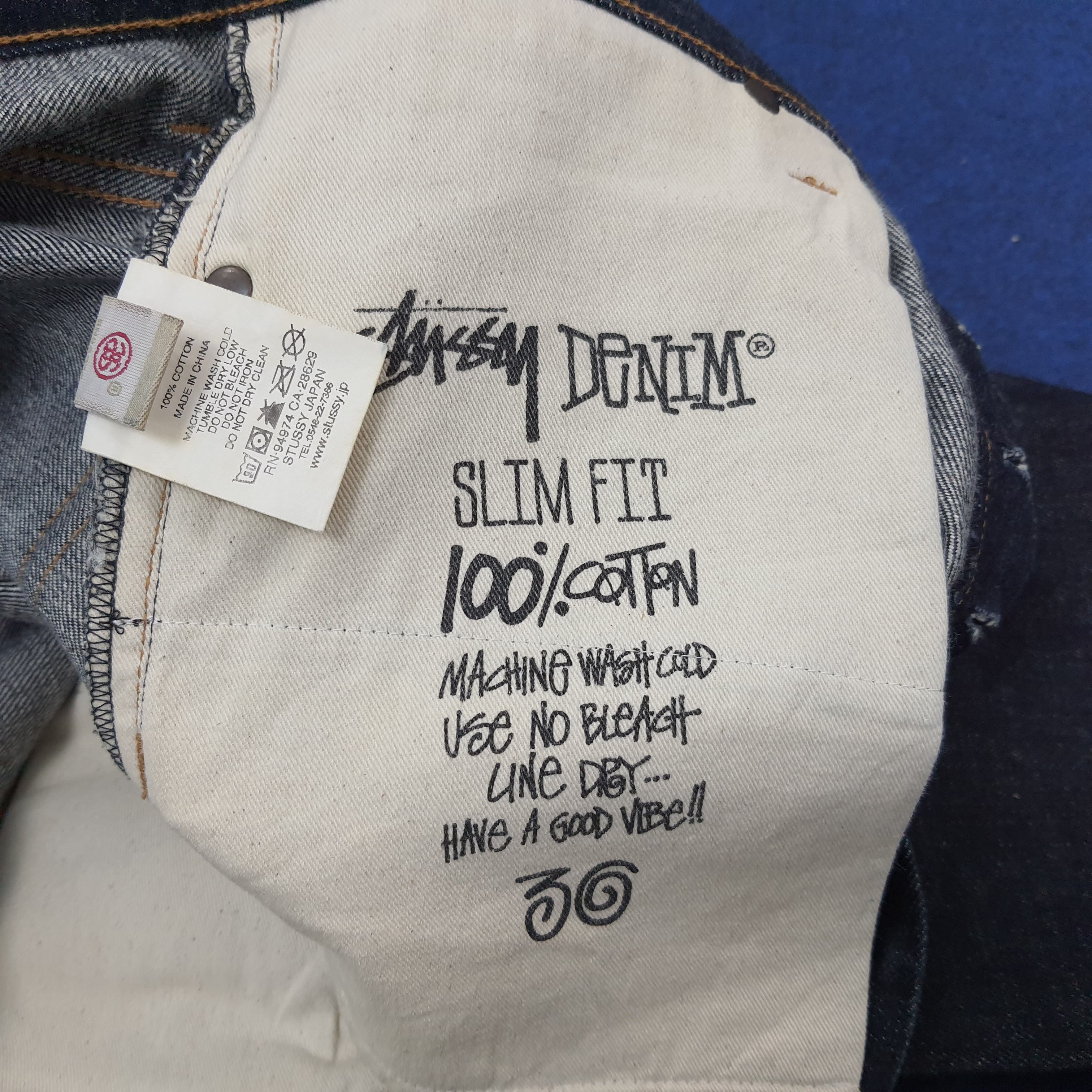 Stussy Vintage Stussy Rough Rugger Denim Custom Logo Jeans C272N25 Size US 30 / EU 46 - 10 Thumbnail