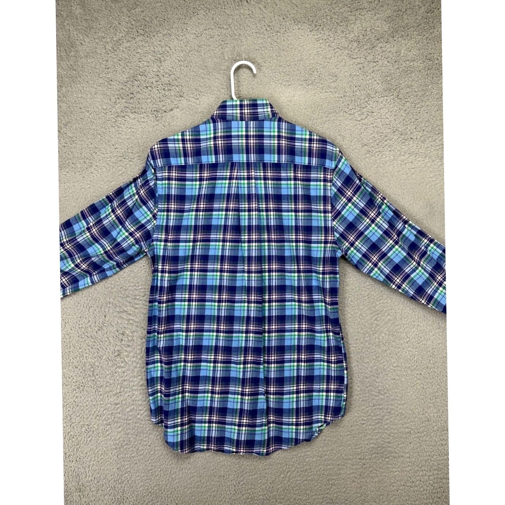 Vineyard Vines Vineyard Vines Whale Shirt Mens Small Slim Fit Plaid Flannel Button-Up Blue Madras Shirt Size US S / EU 44-46 / 1 - 3 Thumbnail