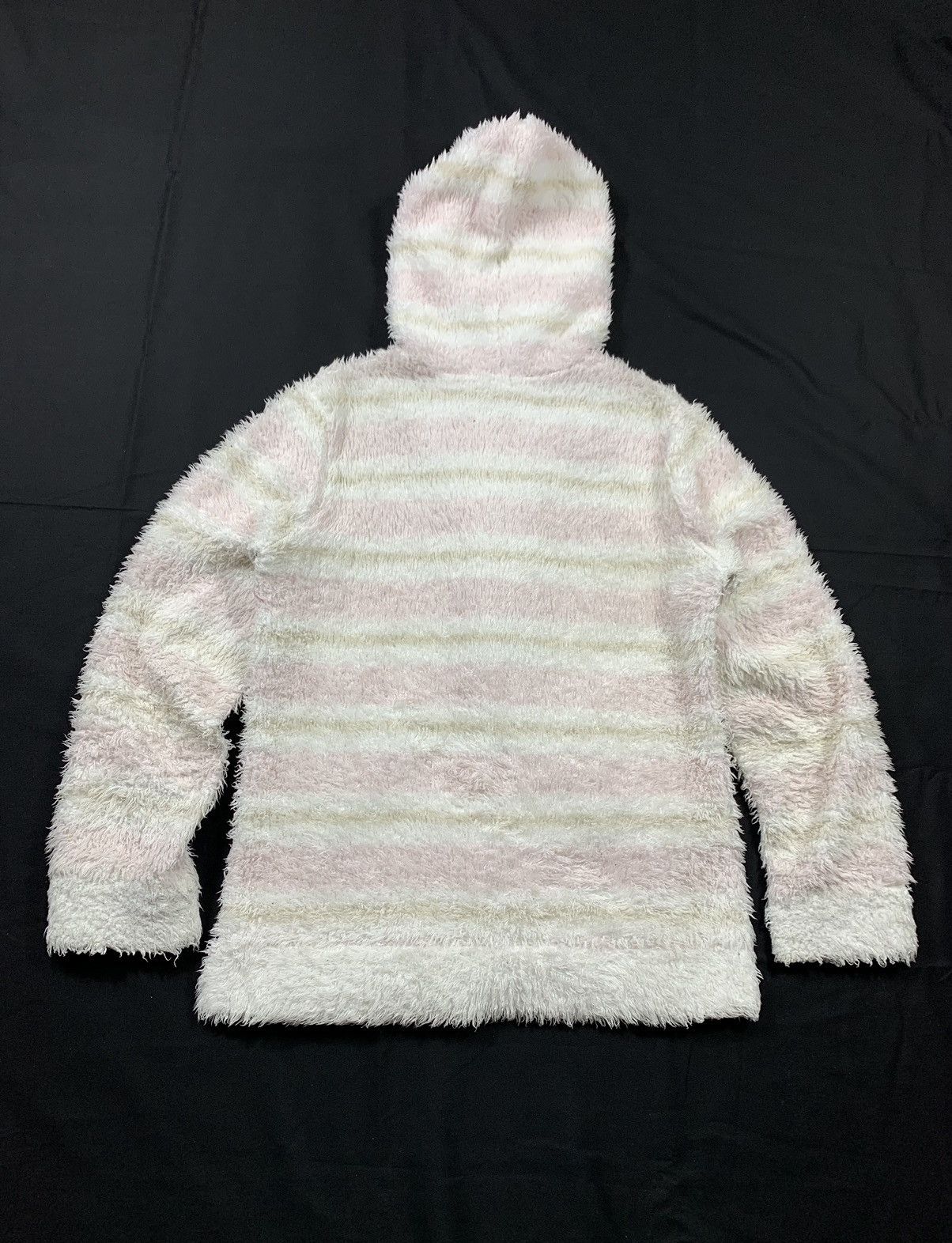 If Six Was Nine × Japanese Brand × Le Grande Bleu (L.G.B.) CRAZY FULL FUR ZIP UP HOODIE STRIPE WINTER STYLED Size US M / EU 48-50 / 2 - 2 Thumbnail