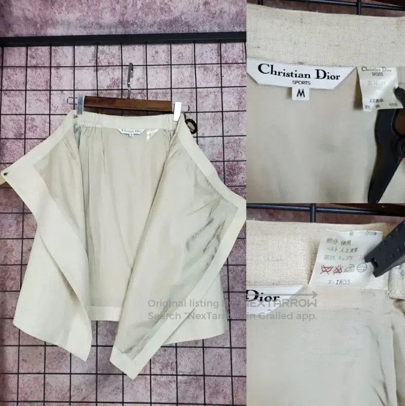 Dior Dior Asymmetrical Midi Skirt in Beige . Size 23" - 5 Thumbnail